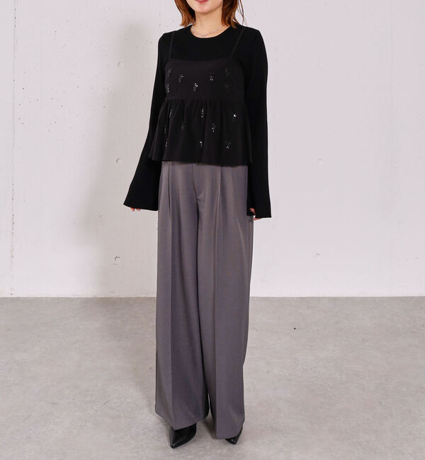 archives「ビーズ刺繍ペプラムビスチェ&times;リブニットプルオーバーＳＥＴ」|カーディガン|