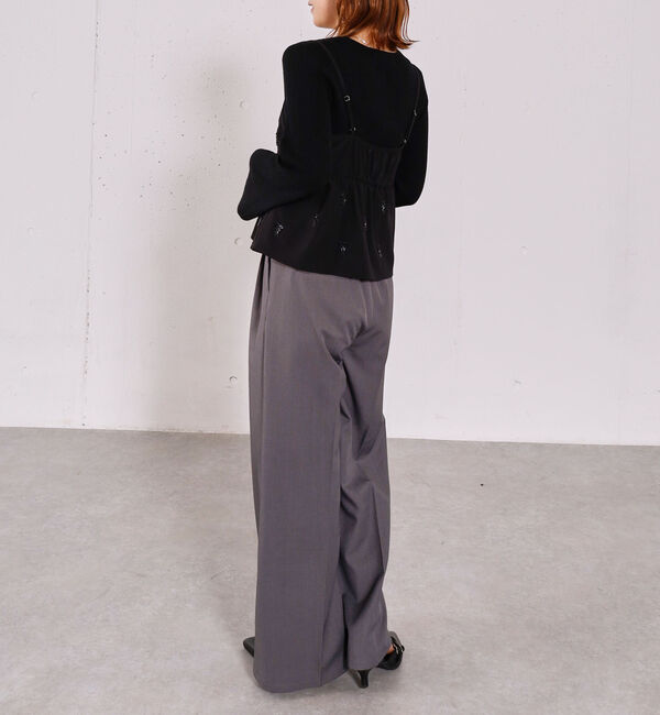 archives「ビーズ刺繍ペプラムビスチェ&times;リブニットプルオーバーＳＥＴ」|カーディガン|