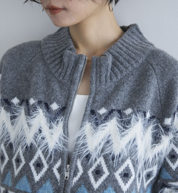 Doux archives「ノルディック柄ジャガードニットジャケット」|ニット・セーター|