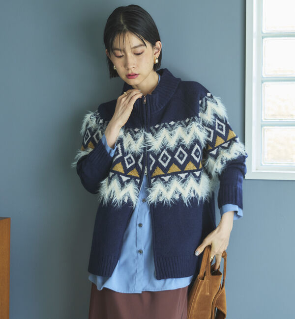 Doux archives「ノルディック柄ジャガードニットジャケット」|ニット・セーター|
