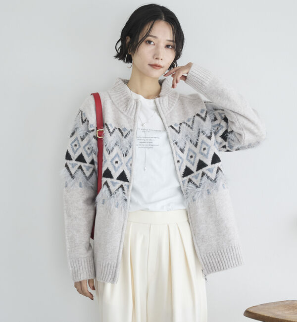 Doux archives「ノルディック柄ジャガードニットジャケット」|ニット・セーター|