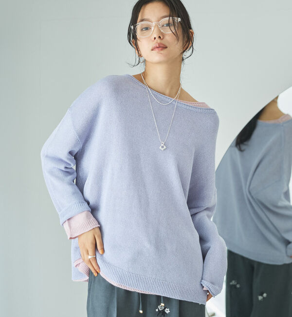 Doux archives「ペーパーヤーンプルオーバー」|ニット・セーター|