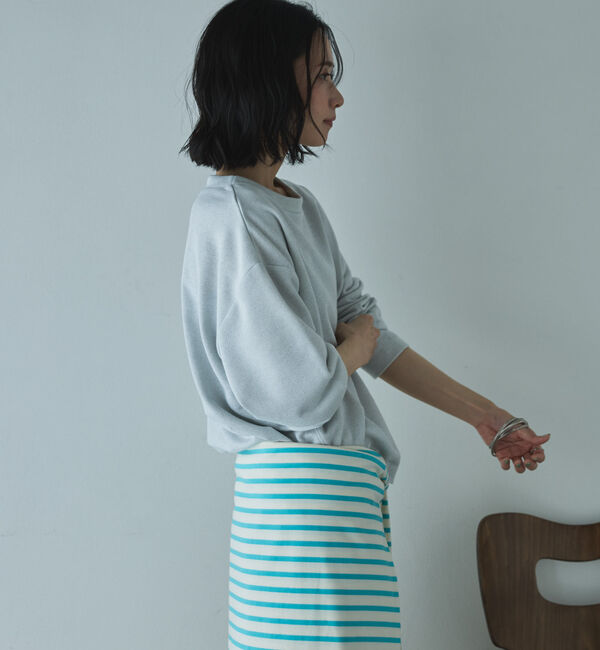 Doux archives「ボートネックラメ裏毛長袖プルオーバー」|Tシャツ・カットソー|