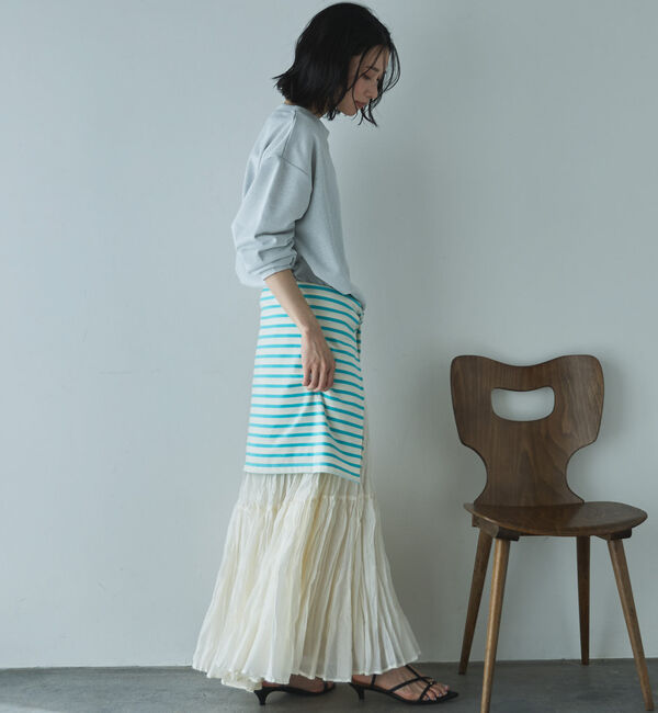 Doux archives「ボートネックラメ裏毛長袖プルオーバー」|Tシャツ・カットソー|