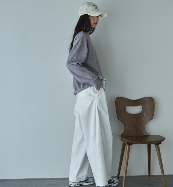 Doux archives「ボートネックラメ裏毛長袖プルオーバー」|Tシャツ・カットソー|