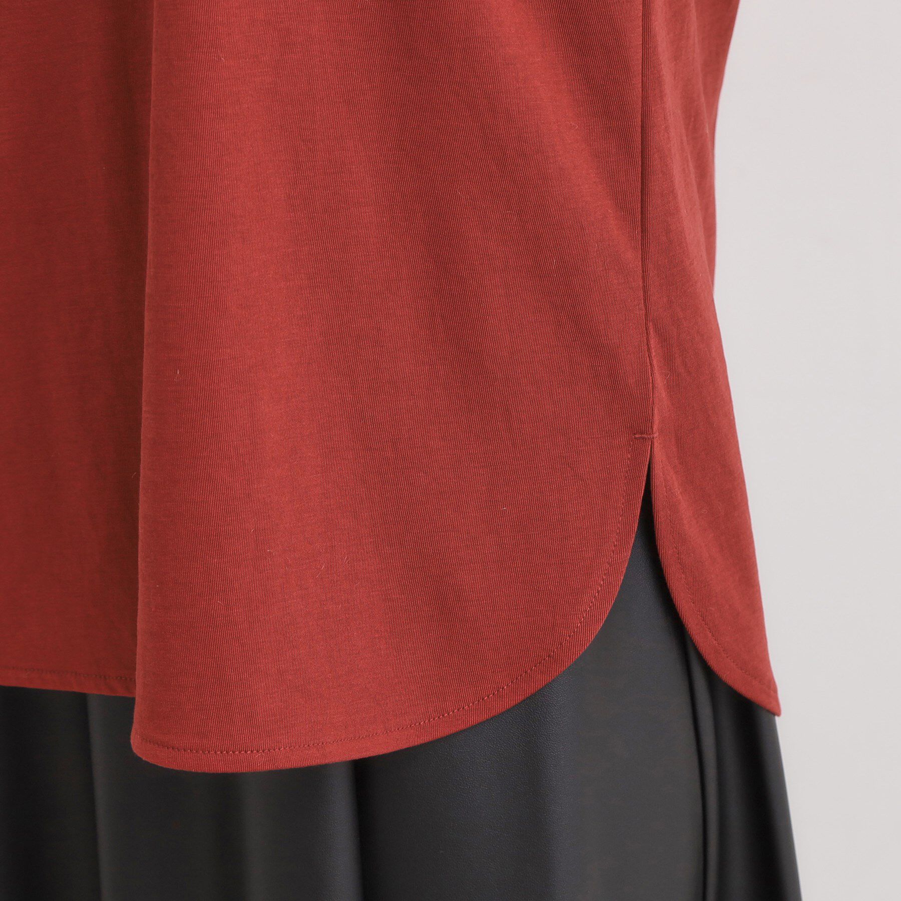 SHOO･LA･RUE「【ひんやり/S-LL】大人の五分袖プリントTシャツ」|Tシャツ・カットソー|