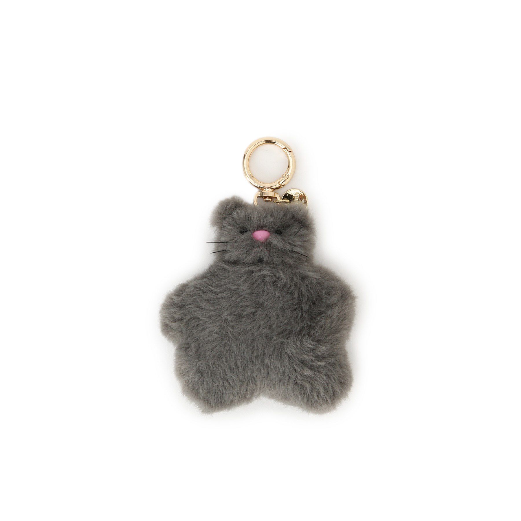 SHOO･LA･RUE「ファー手乗りチャーム」|キーケース|チャコールグレー(0