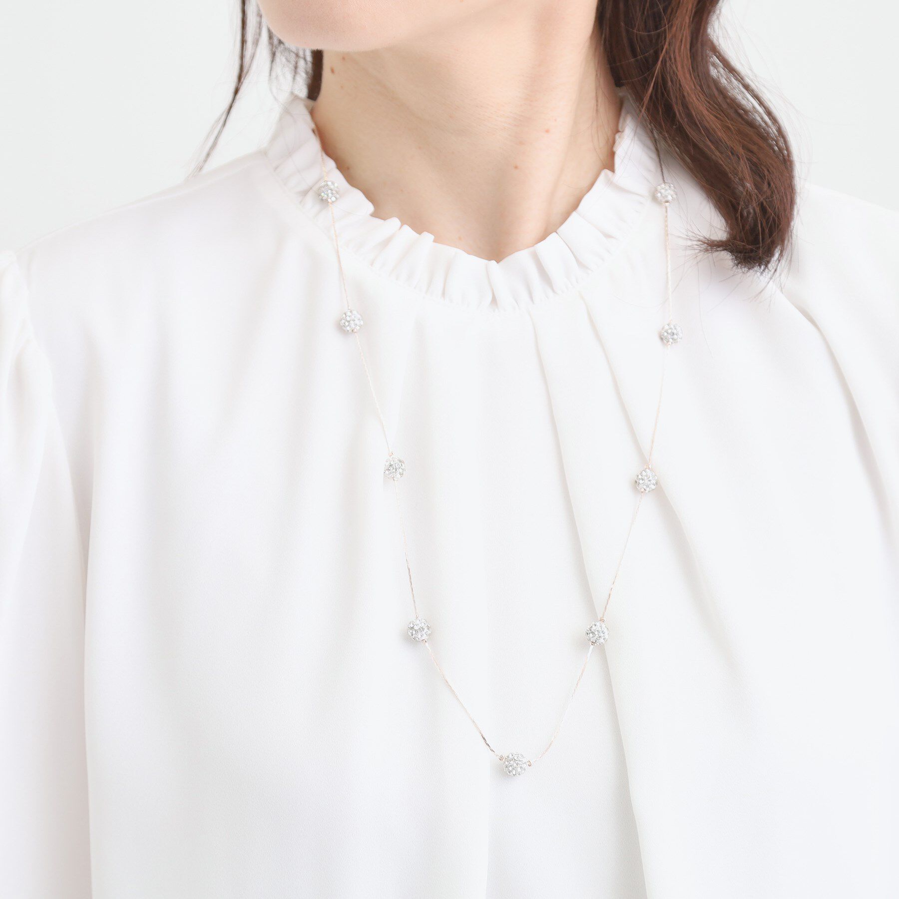 SHOO･LA･RUE「【セレモニー】とばしパヴェネックレス」|ネックレス|