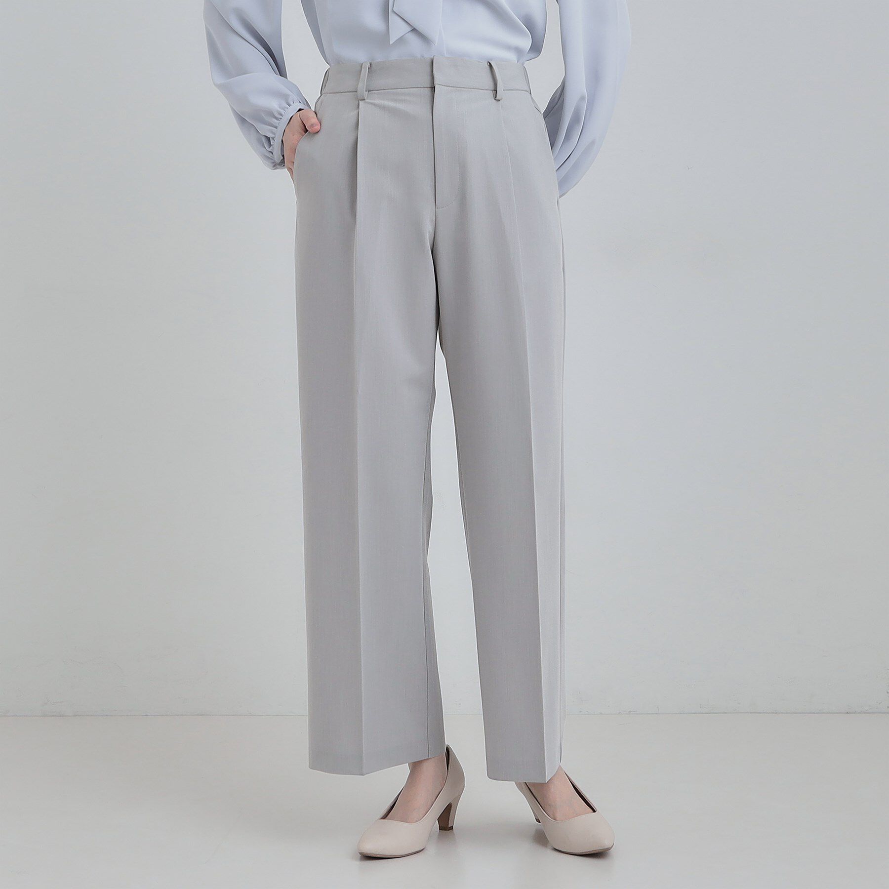 SHOO･LA･RUE「【洗濯機可/セットアップ可】サラっと軽やか ワイドストレートパンツ」|その他|