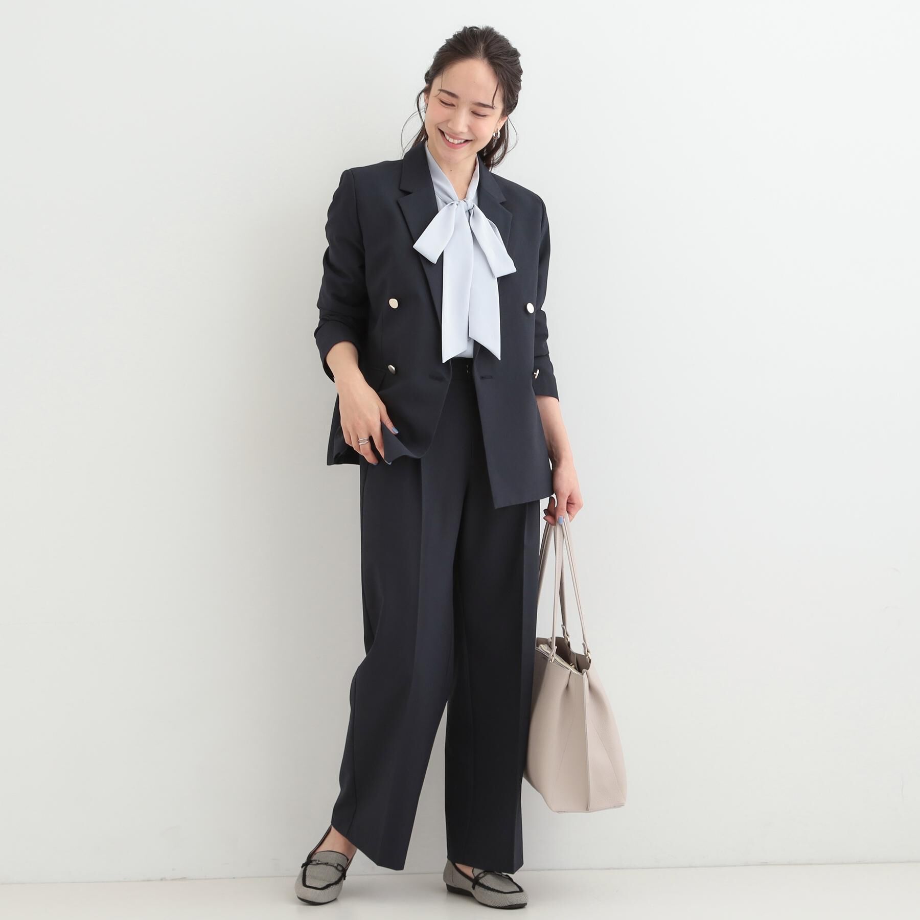 SHOO･LA･RUE「【洗濯機可/セットアップ可】サラっと軽やか ワイドストレートパンツ」|その他|