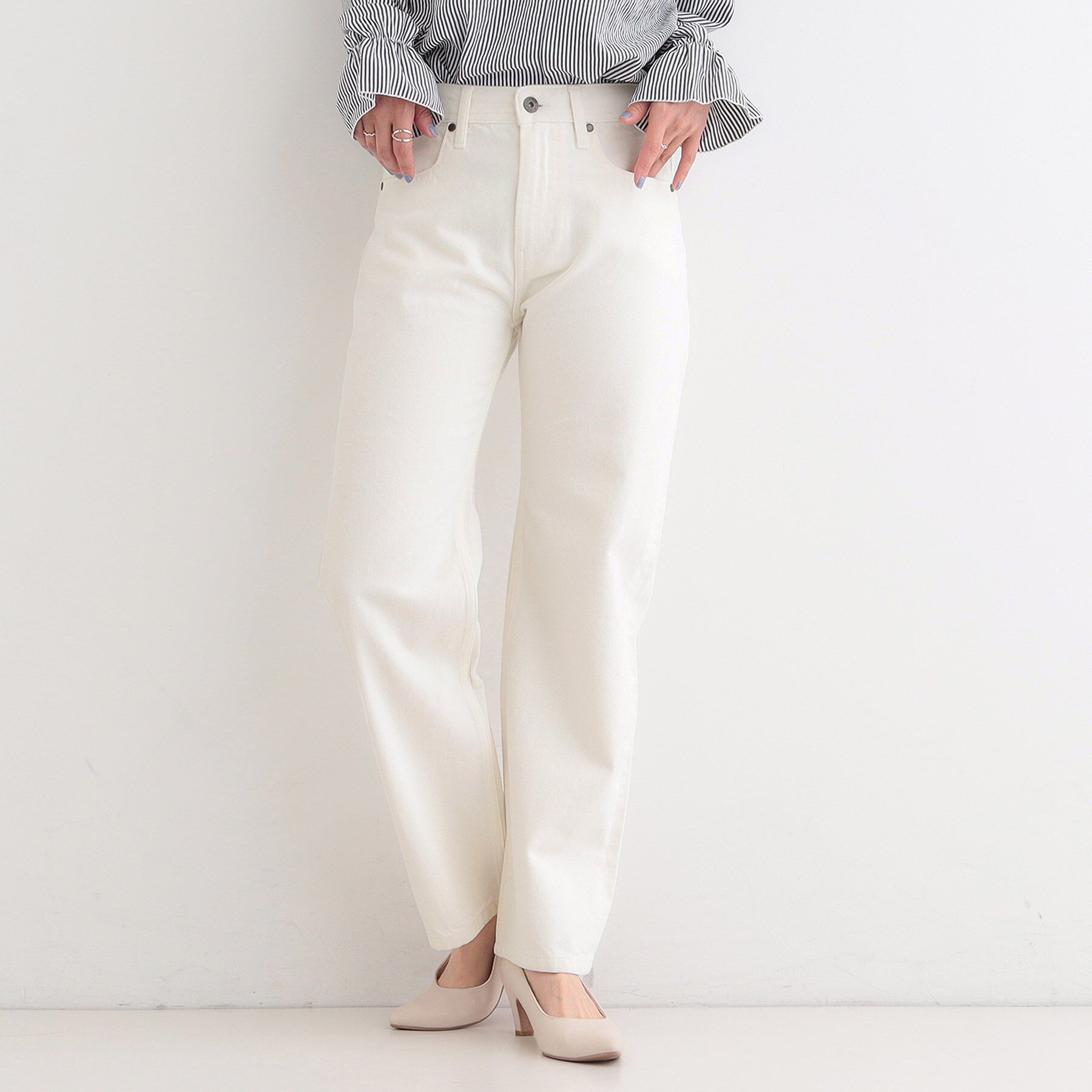 SHOO･LA･RUE「【SHOO・LA・RUE DENIM/ss-LL】程よい厚みの ストレートデニムパンツ（10.5オン」|デニム|