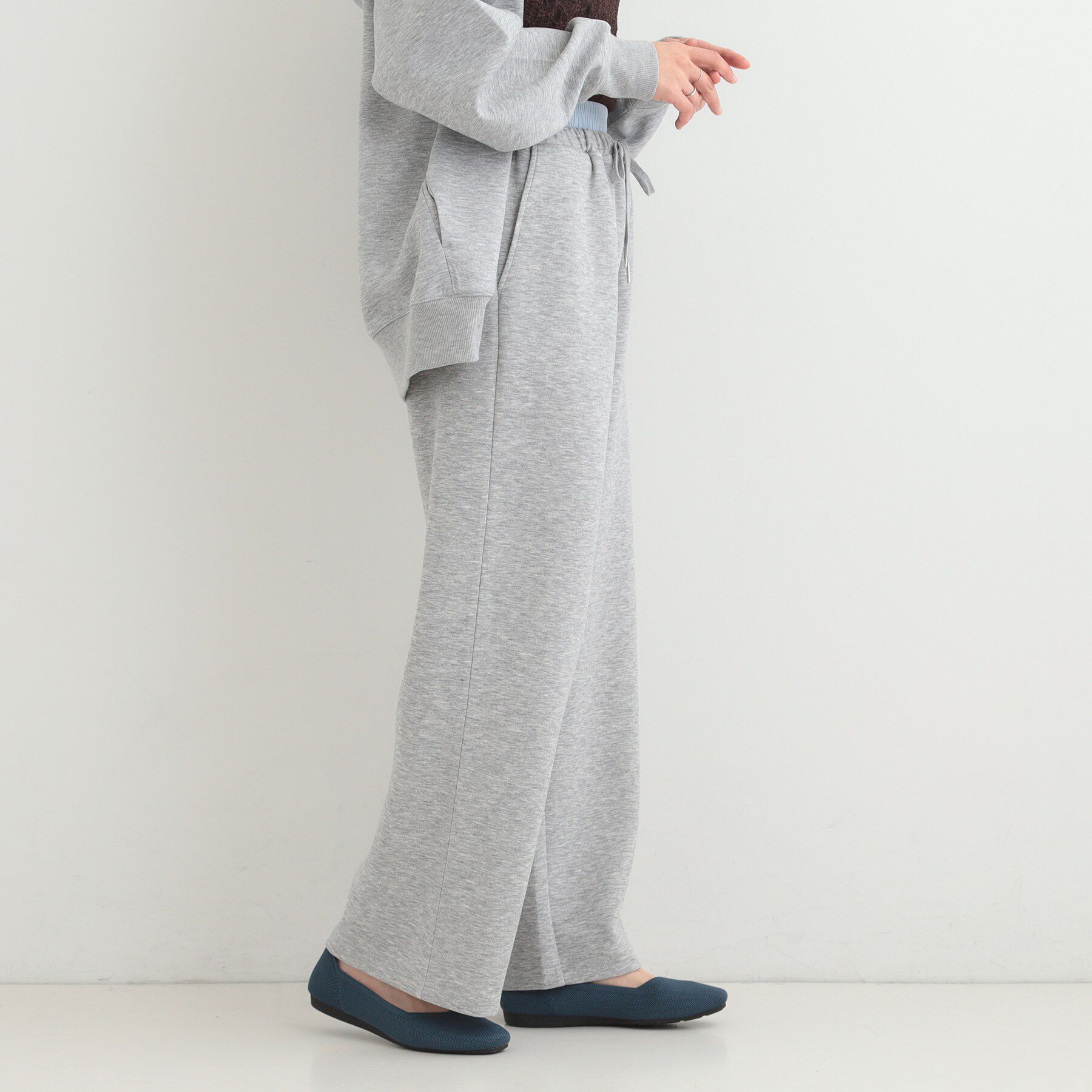 SHOO･LA･RUE「【セットアップ可/S-LL/なめらかタッチ】こなれた着こなしに ダブルウエスト レイヤードパンツ」|その他|