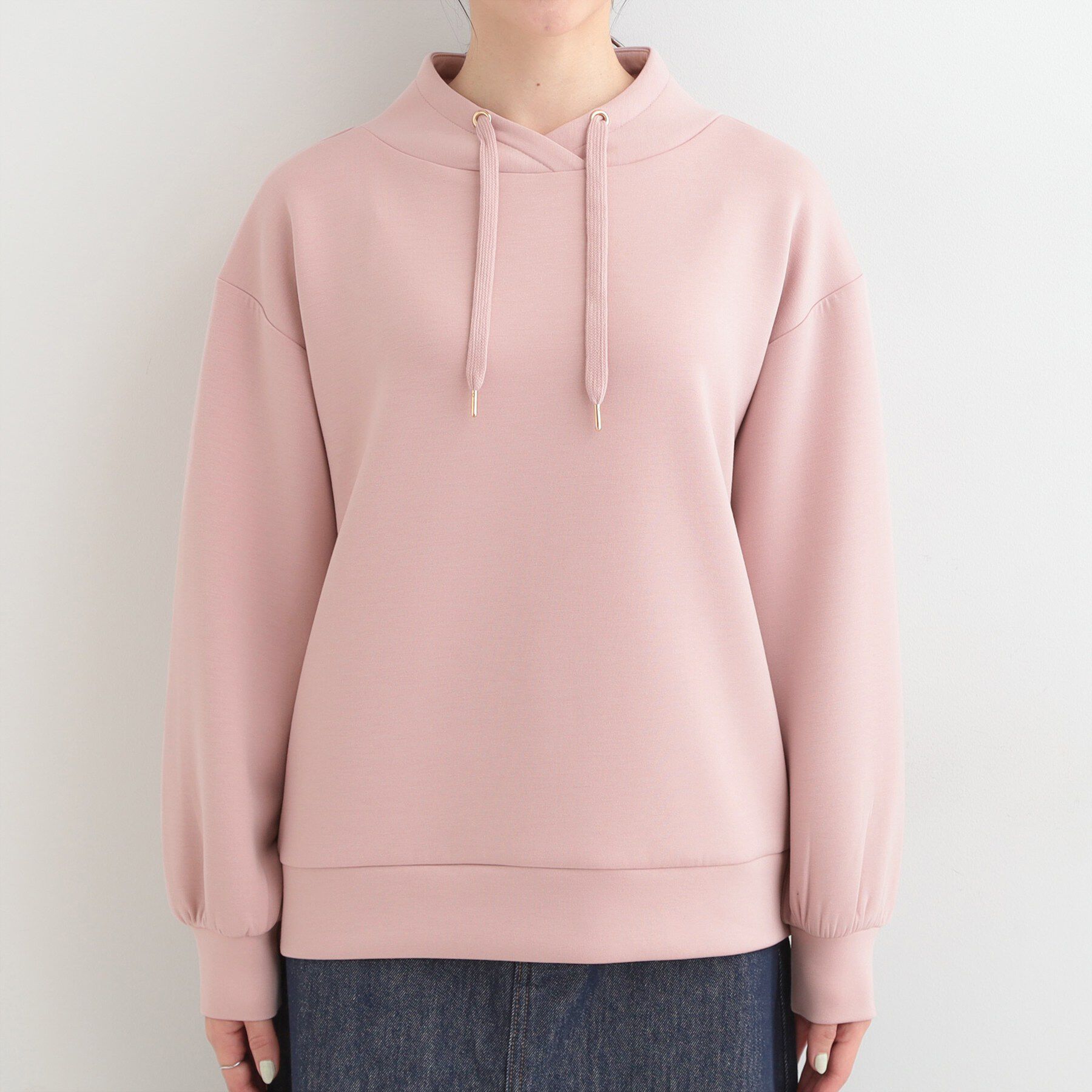 SHOO･LA･RUE「もちさらなめらかタッチ 大人が楽を叶える、パーカ風トップス」|Tシャツ・カットソー|