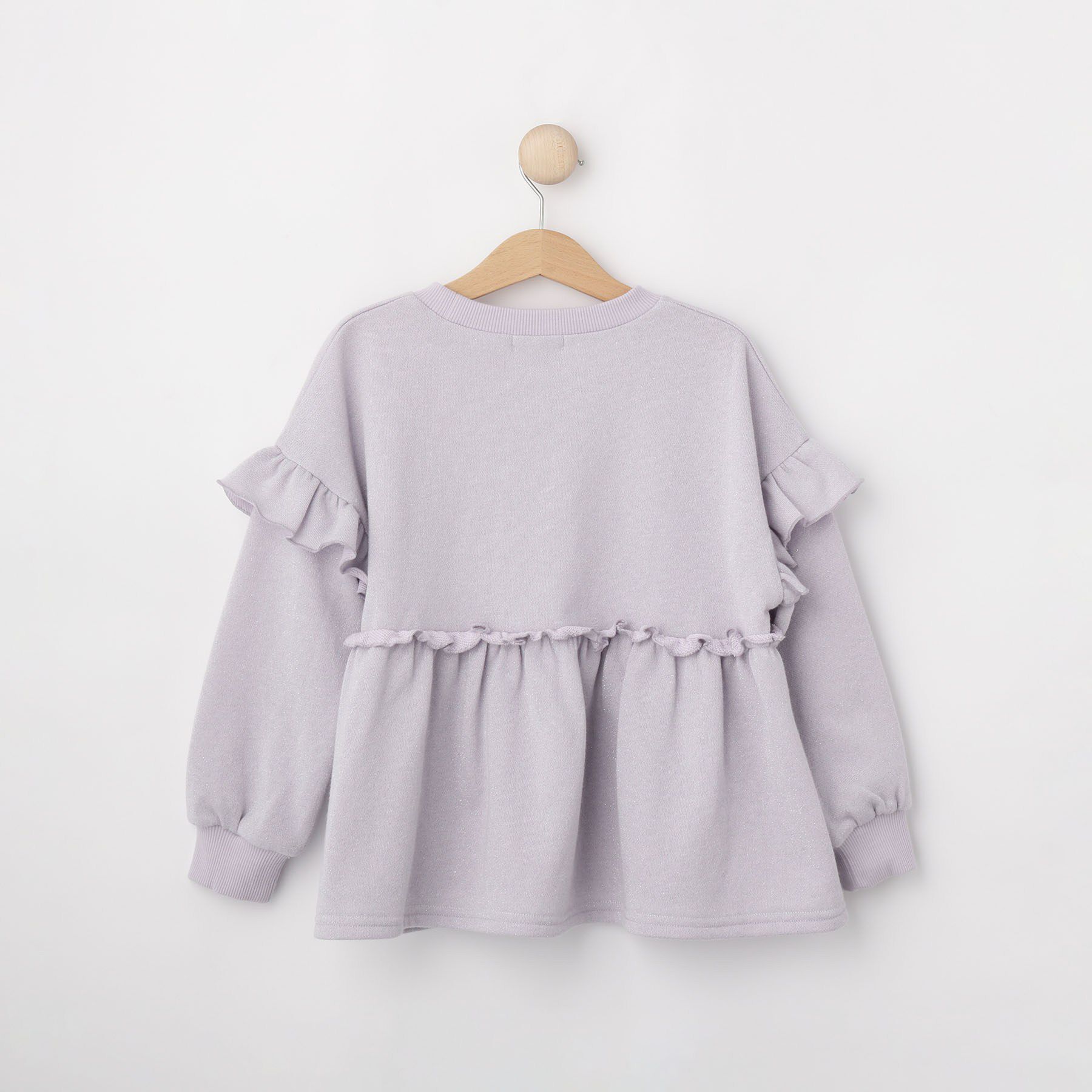 SHOO･LA･RUE「【100-150cm】ラメ裏毛ペプラムトップス」|Tシャツ・カットソー|