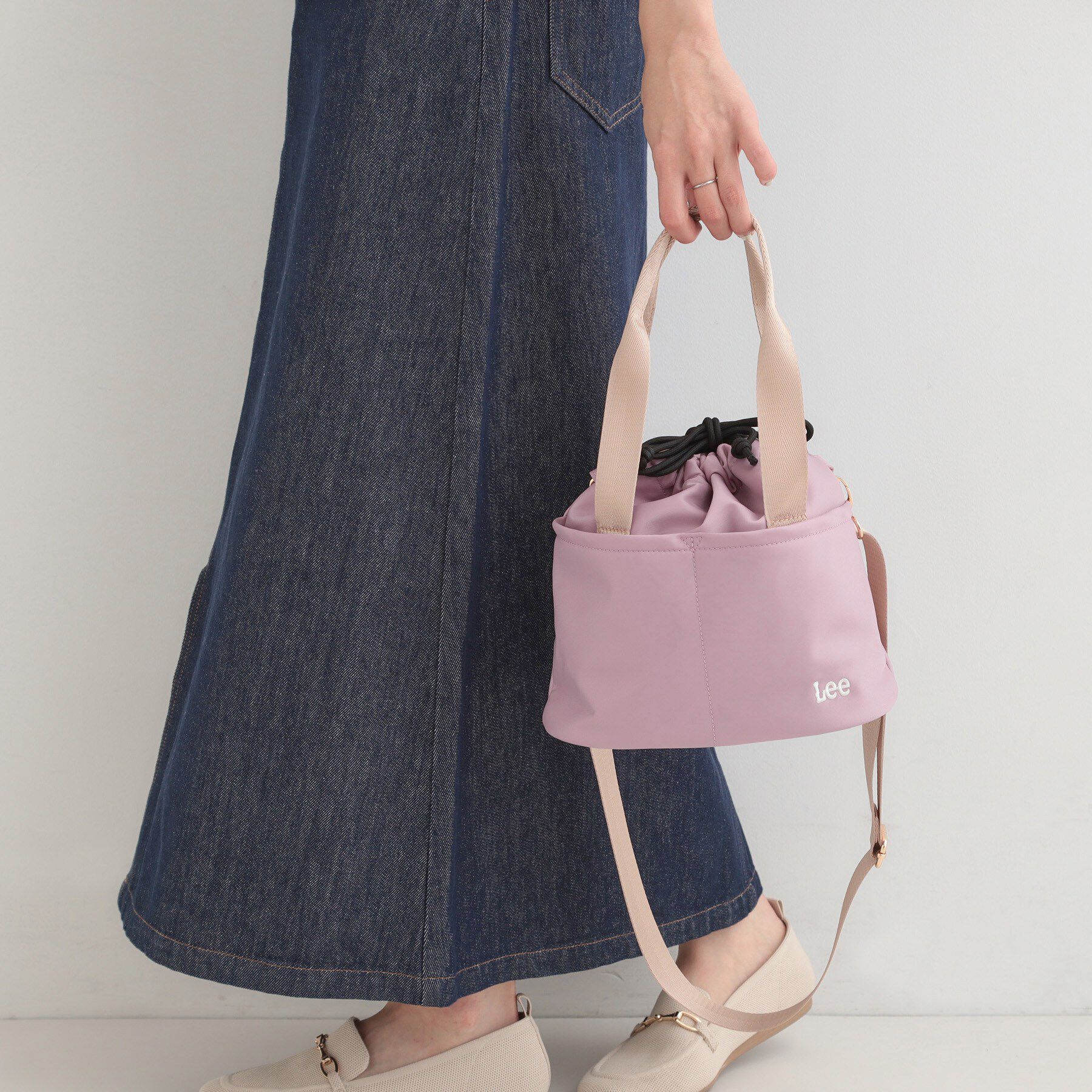 SHOO･LA･RUE「【Lee別注／撥水】巾着ショルダーバッグ」|ショルダー・メッセンジャー|