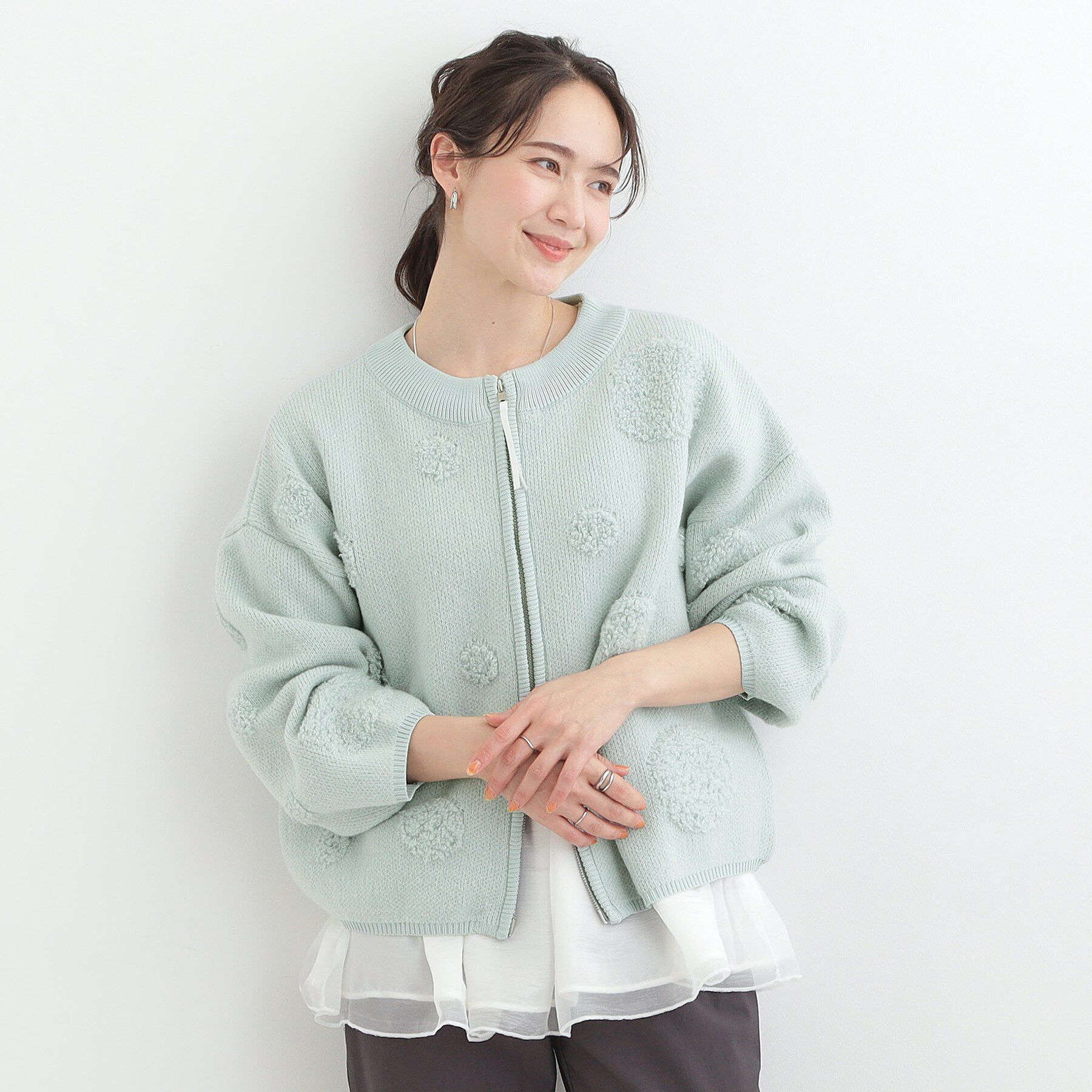 SHOO･LA･RUE「【選べる4柄】ダブルZIPで着こなし色々 柄カーディガン」|カーディガン|