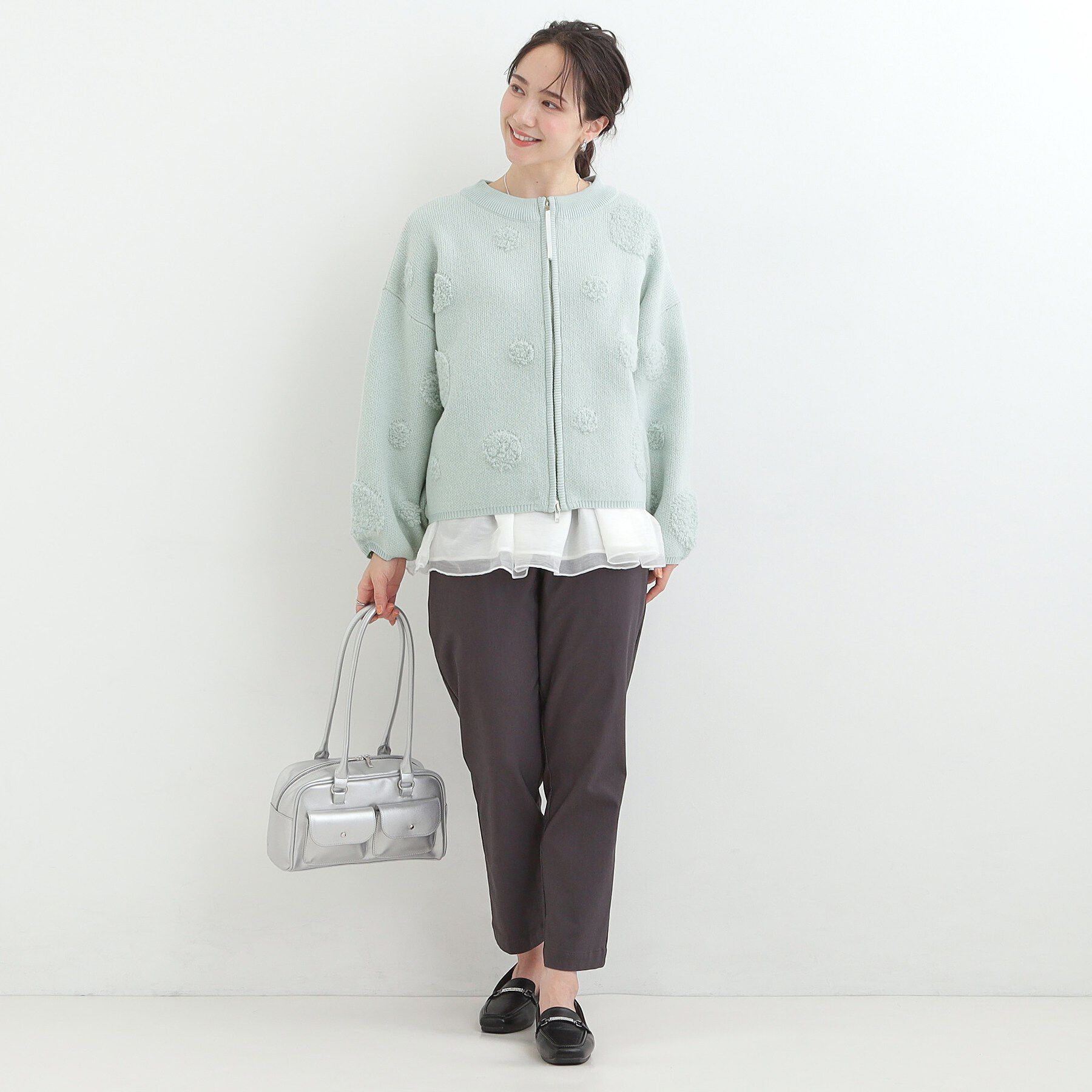 SHOO･LA･RUE「【選べる4柄】ダブルZIPで着こなし色々 柄カーディガン」|カーディガン|