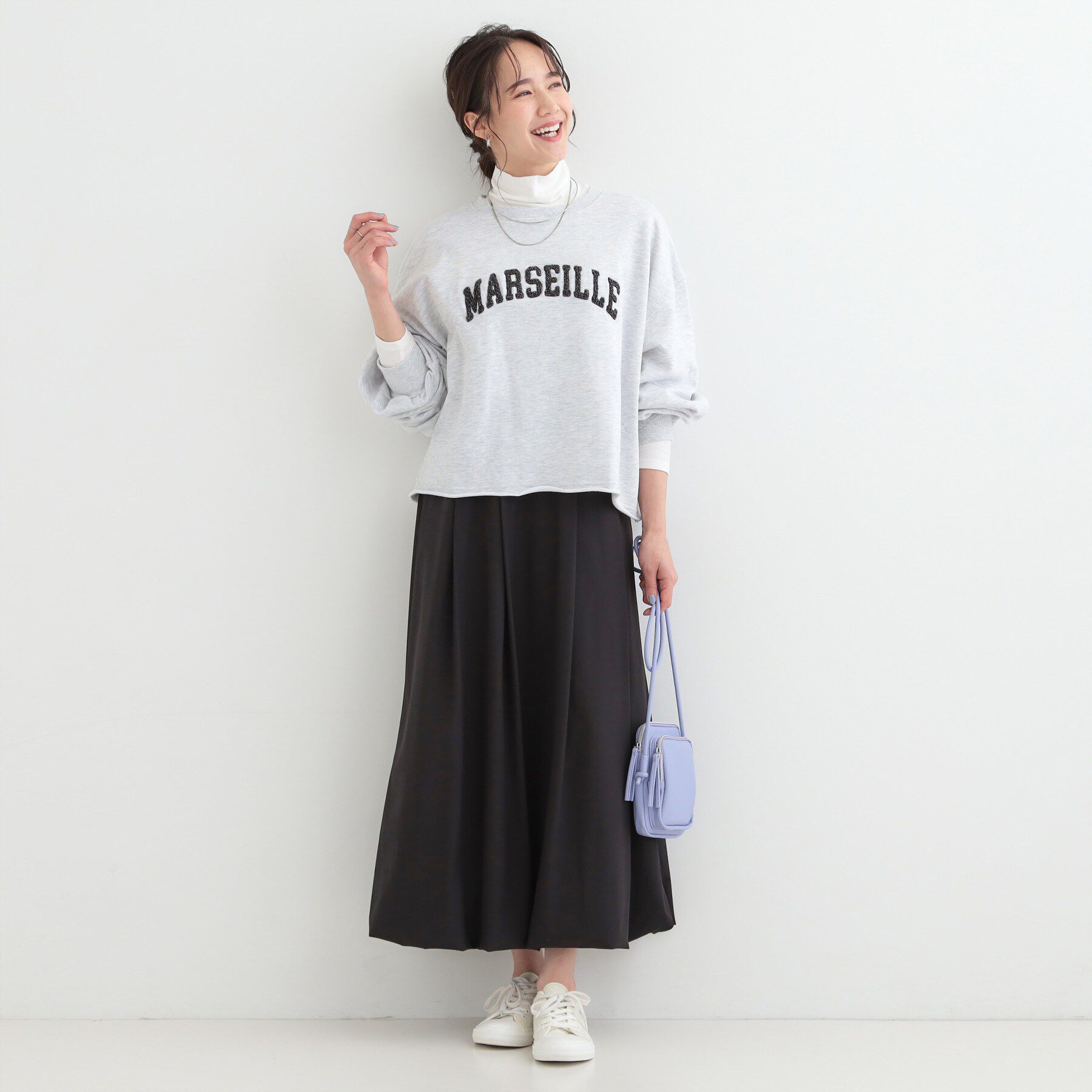 SHOO･LA･RUE「【洗濯機可/S-LL】コーデの主役になる ロゴアソート 裏毛スウェット」|パーカー|