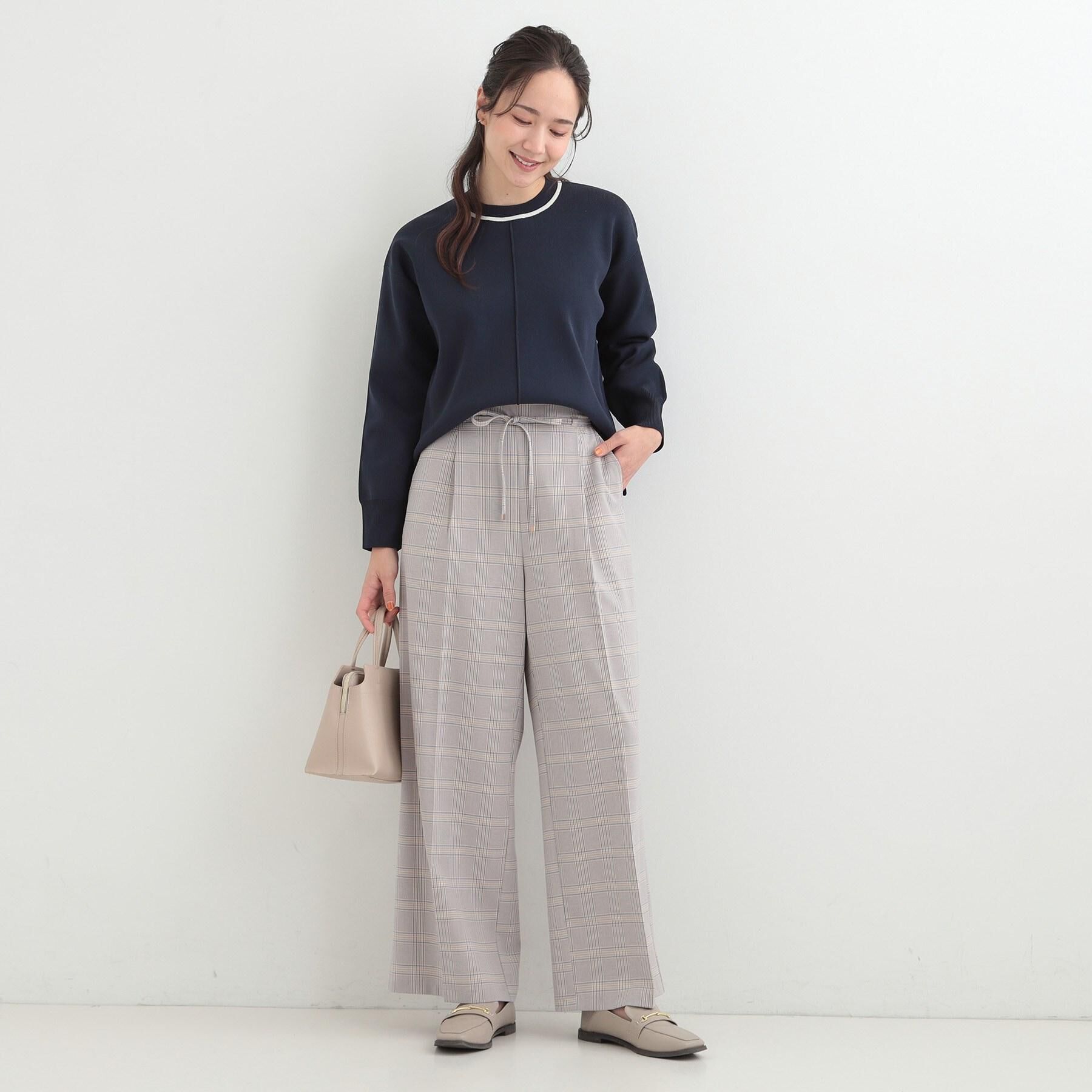 SHOO･LA･RUE「【着丈選べる/S-LL】センタープレスできちんと見え イージーワイドパンツ」|その他|