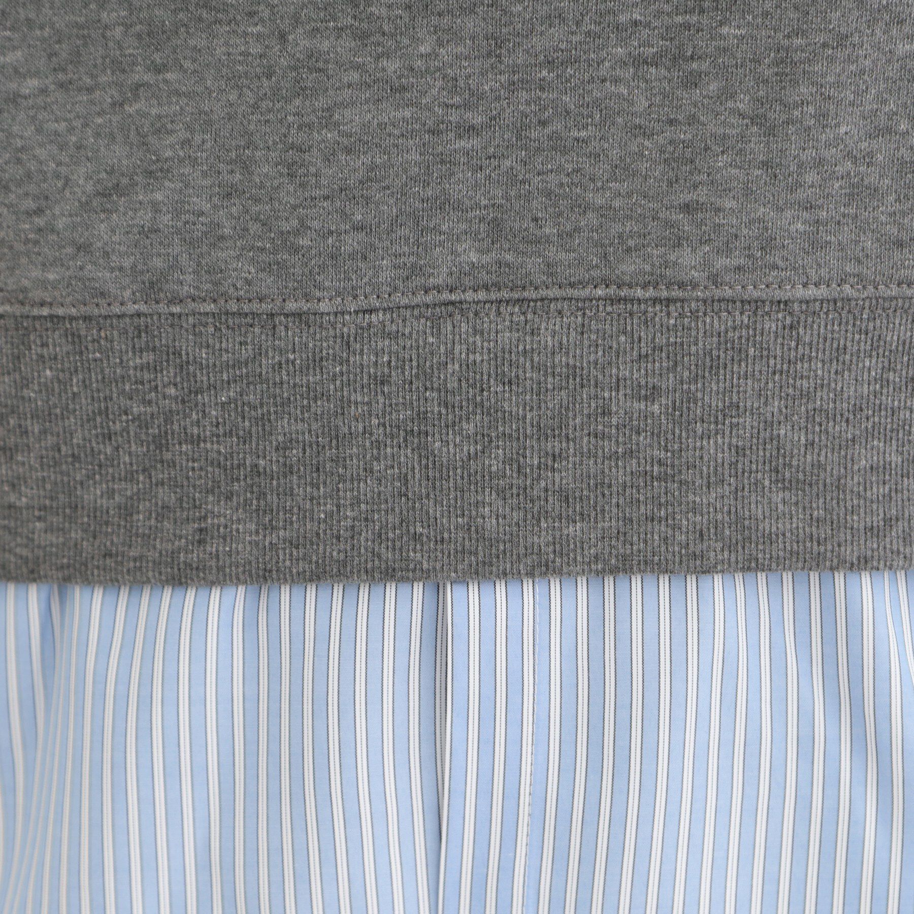 SHOO･LA･RUE「【洗濯機可】1枚でサマ見え シャツレイヤード風 スウェット」|パーカー|