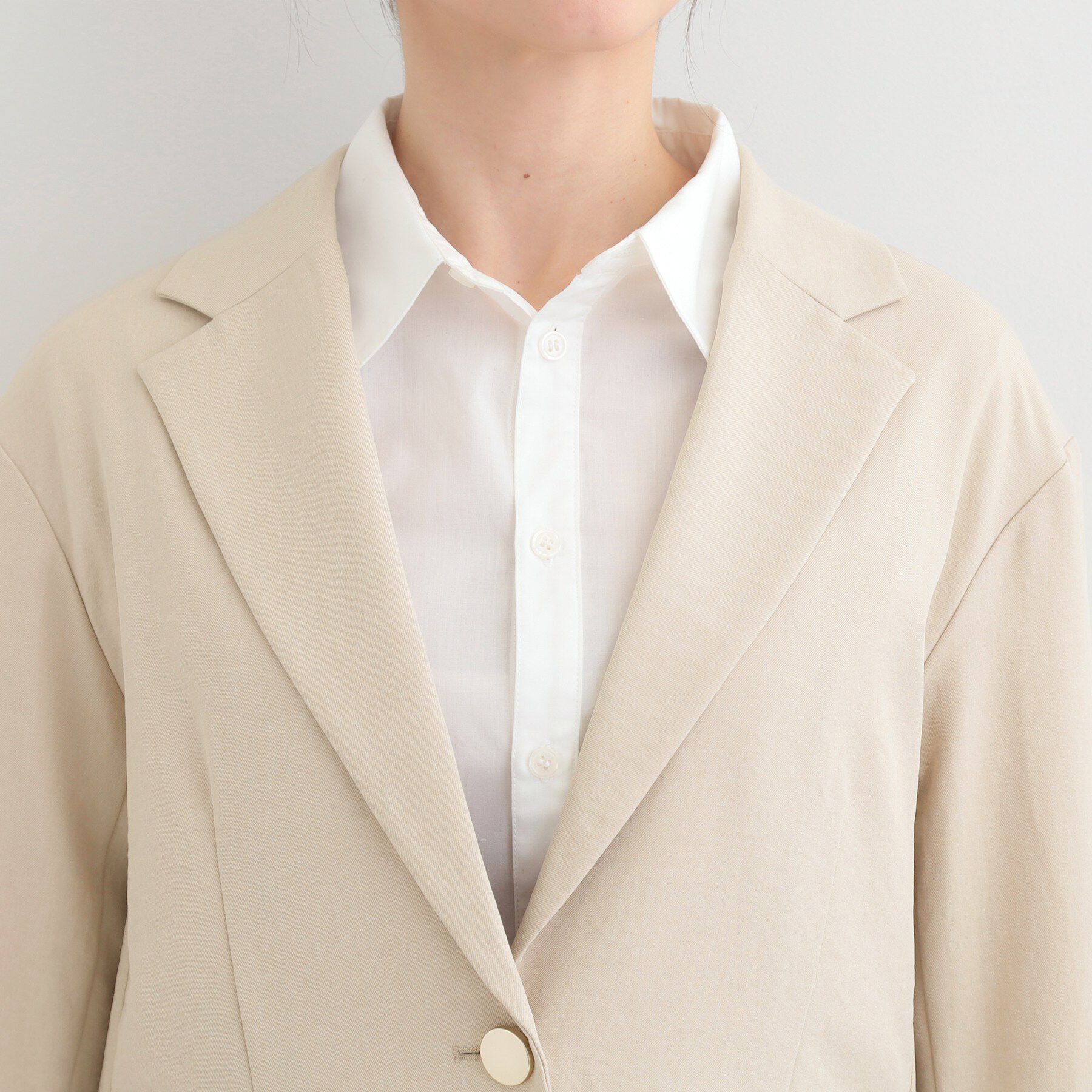 SHOO･LA･RUE「【S-LL/セットアップ可/イージーケア/UV】オンにもオフにも 軽やかシングルジャケット」|テーラードジャケット|