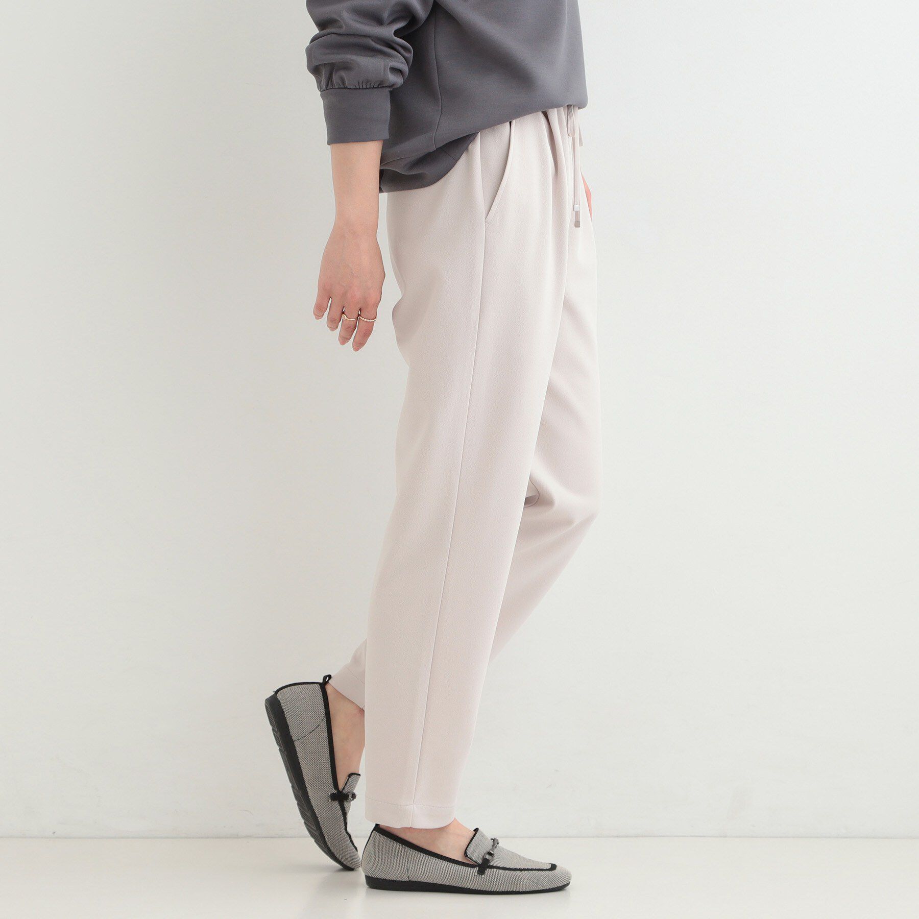 SHOO･LA･RUE「【SS-LL/洗濯後しわになりにくい】スマートに見えるイージーテーパードパンツ」|その他|