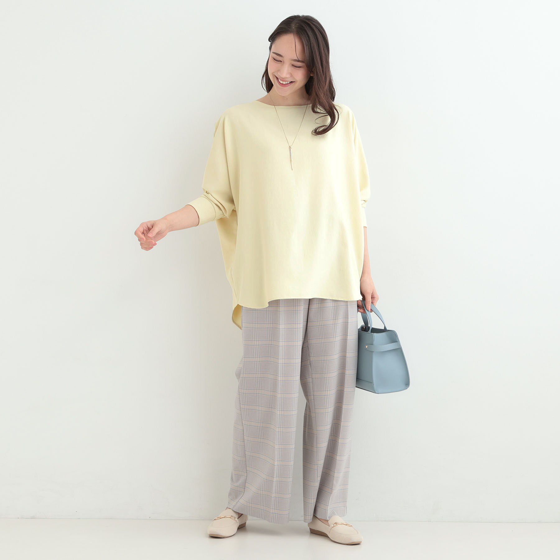 SHOO･LA･RUE「【着丈選べる/体型カバー/洗濯機可】さらさらとろん ドルマンブラウス」|シャツ・ブラウス|