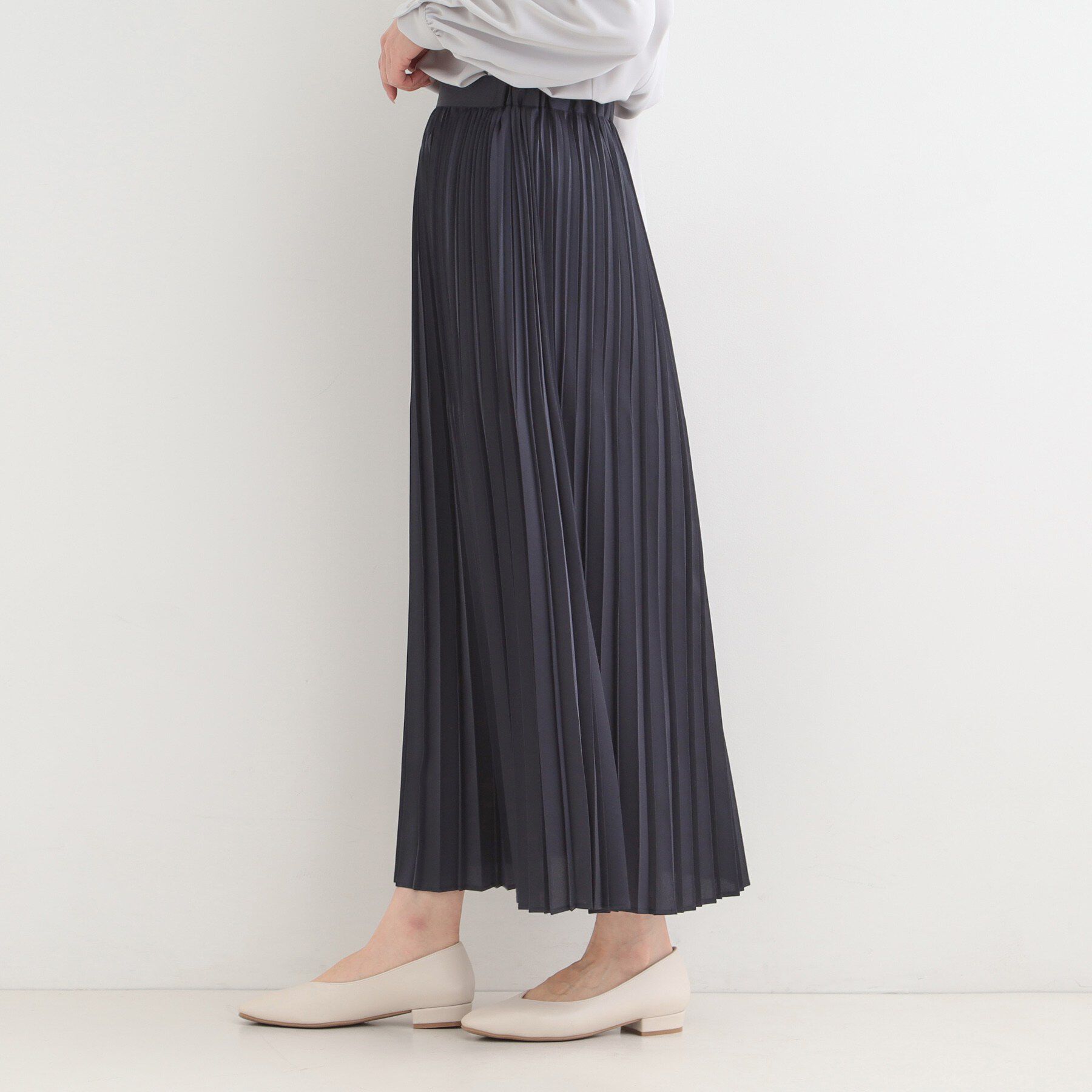 SHOO･LA･RUE「【着丈選べる】微ラメプリーツスカート」|スカート|