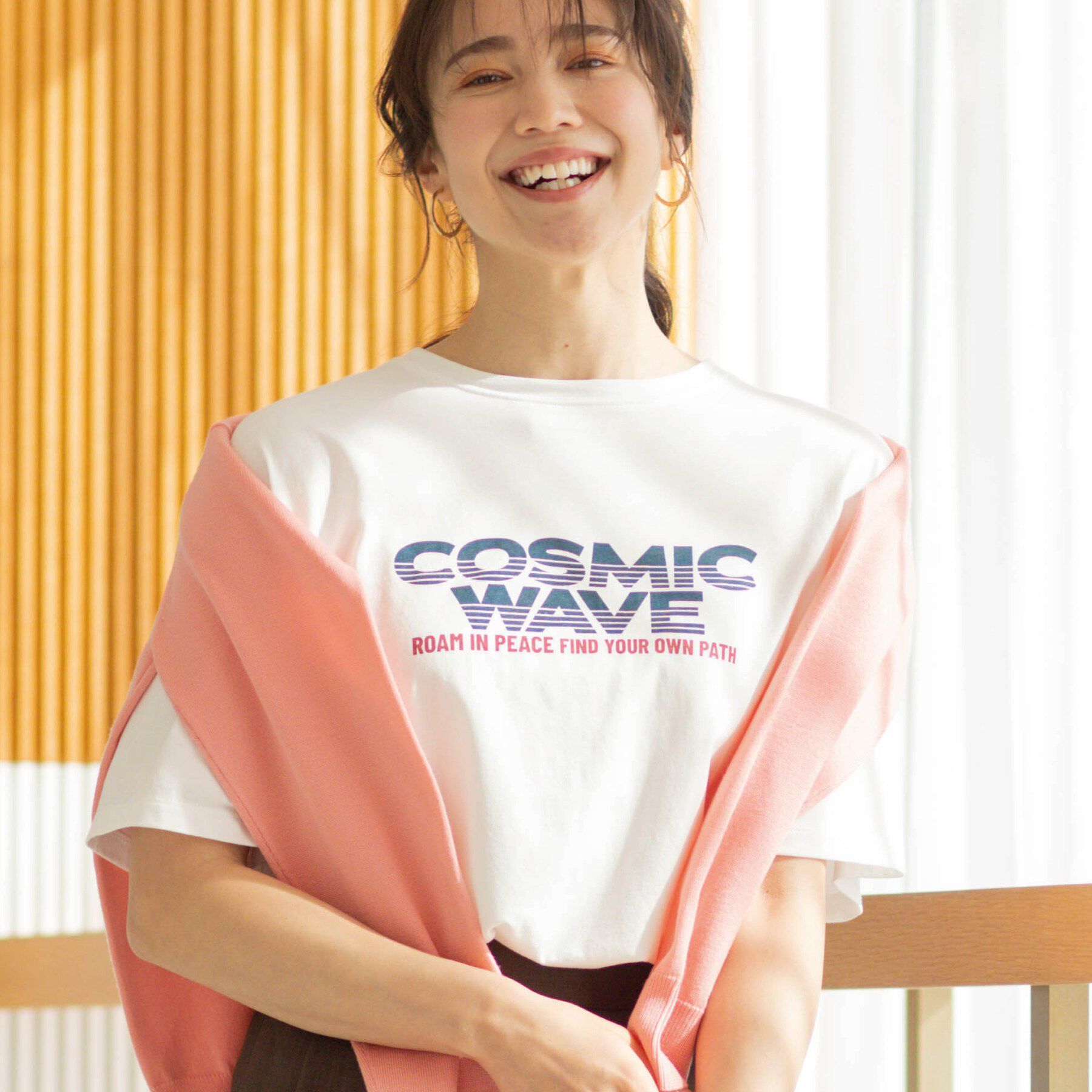 SHOO･LA･RUE「カジュアルプリントTシャツ」|Tシャツ・カットソー|ホワイト(001)