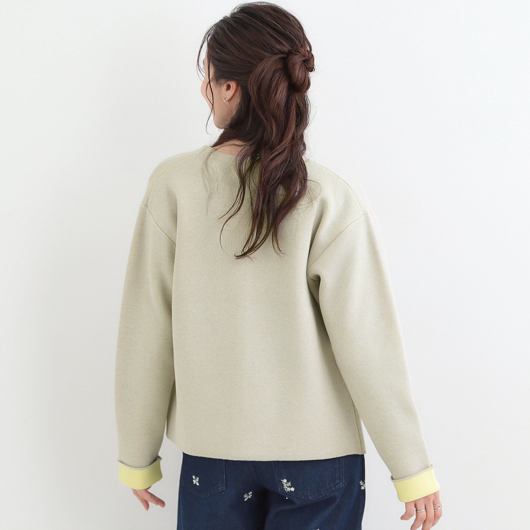 SHOO･LA･RUE「【洗濯機可/S-LL】品良くきまる 配色カーディガン」|カーディガン|