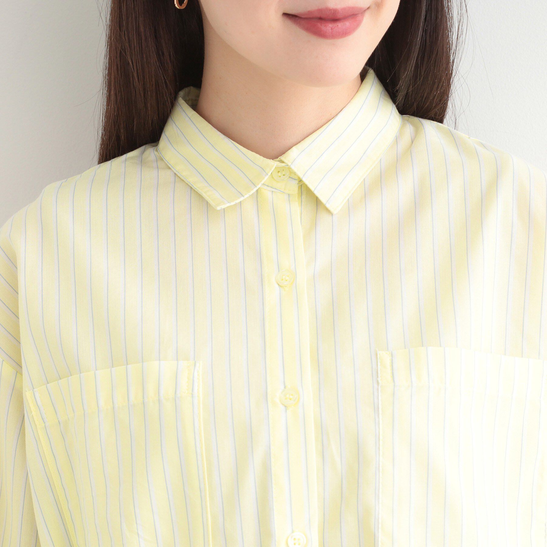 SHOO･LA･RUE「【体型カバー】バックギャザーで魅せる オーバーサイズシャツ」|シャツ・ブラウス|