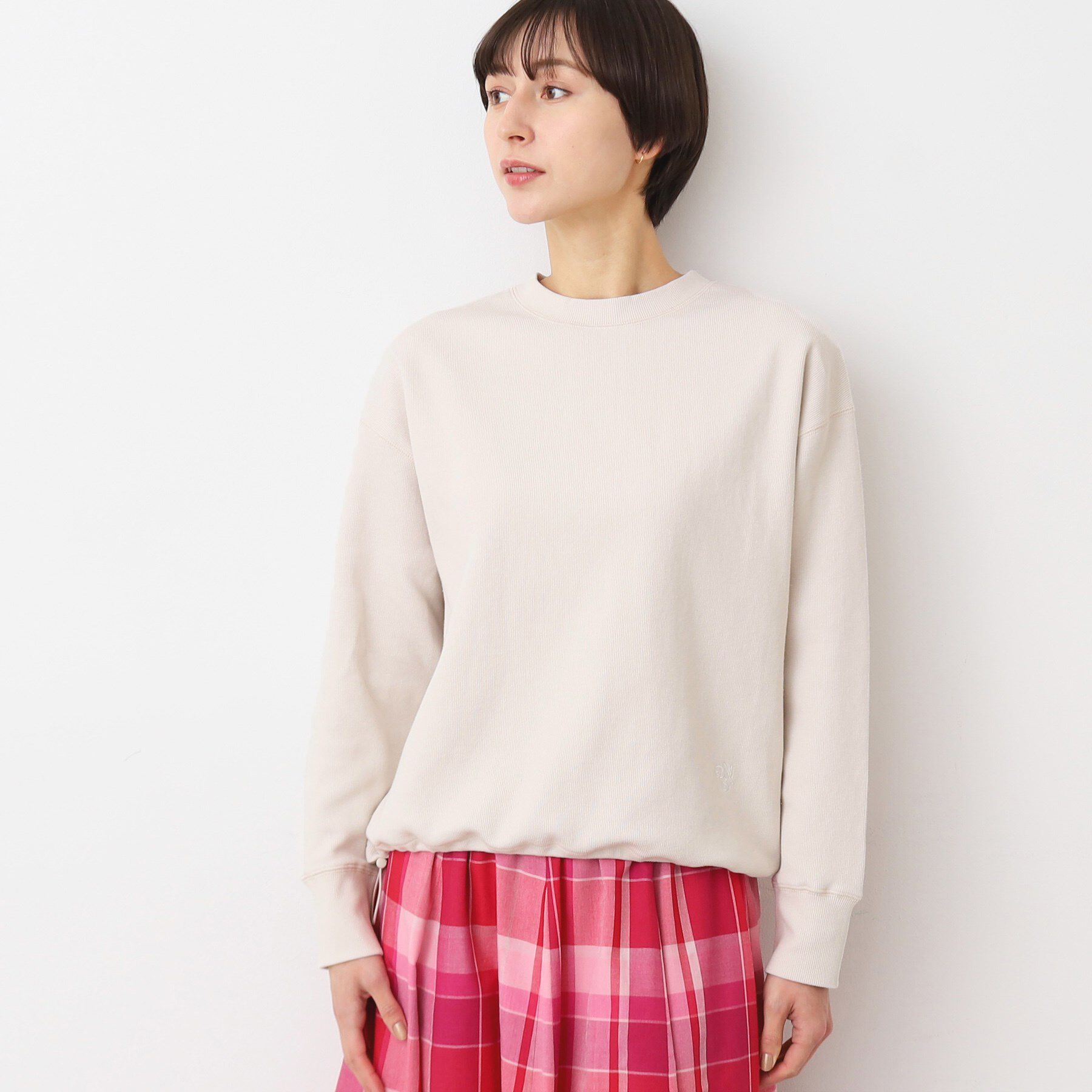 Dessin「【洗える】ドローコード付きカットソー（XS～L）」|Tシャツ・カットソー|グレージュ(050)