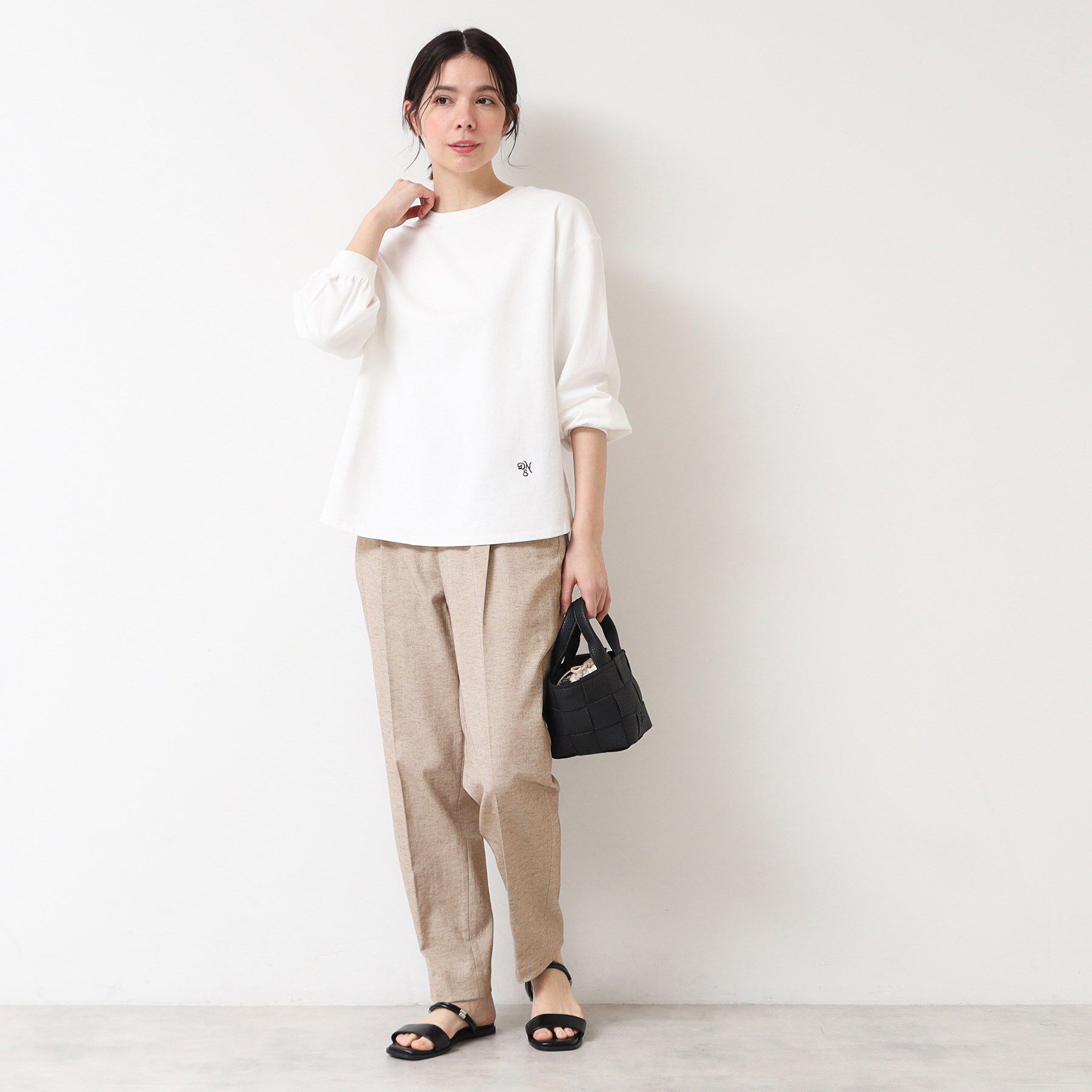 Dessin「【多機能・後ろゴム】リネンブレンドテーパードパンツ」|その他|