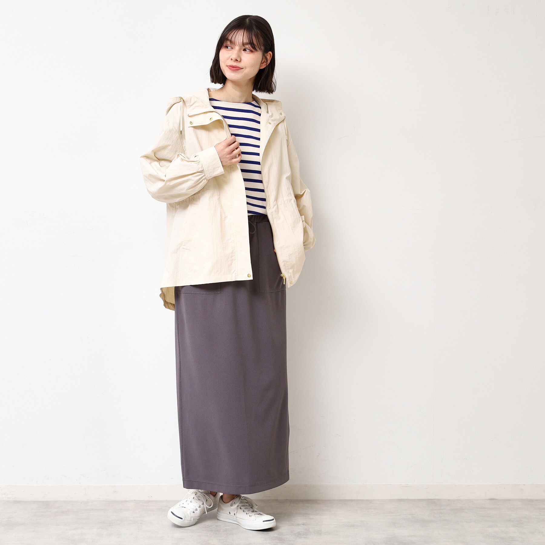 Dessin「ドロストフーデットライトブルゾン（S～L）」|ブルゾン・スタジャン|