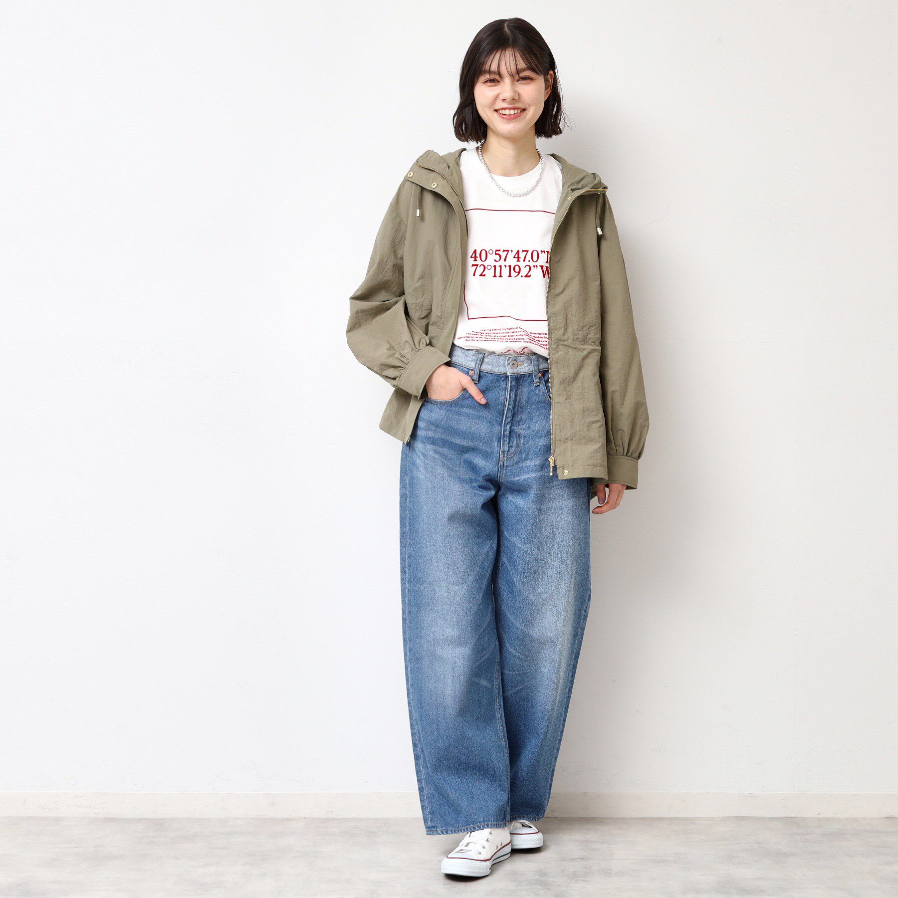 Dessin「ドロストフーデットライトブルゾン（S～L）」|ブルゾン・スタジャン|