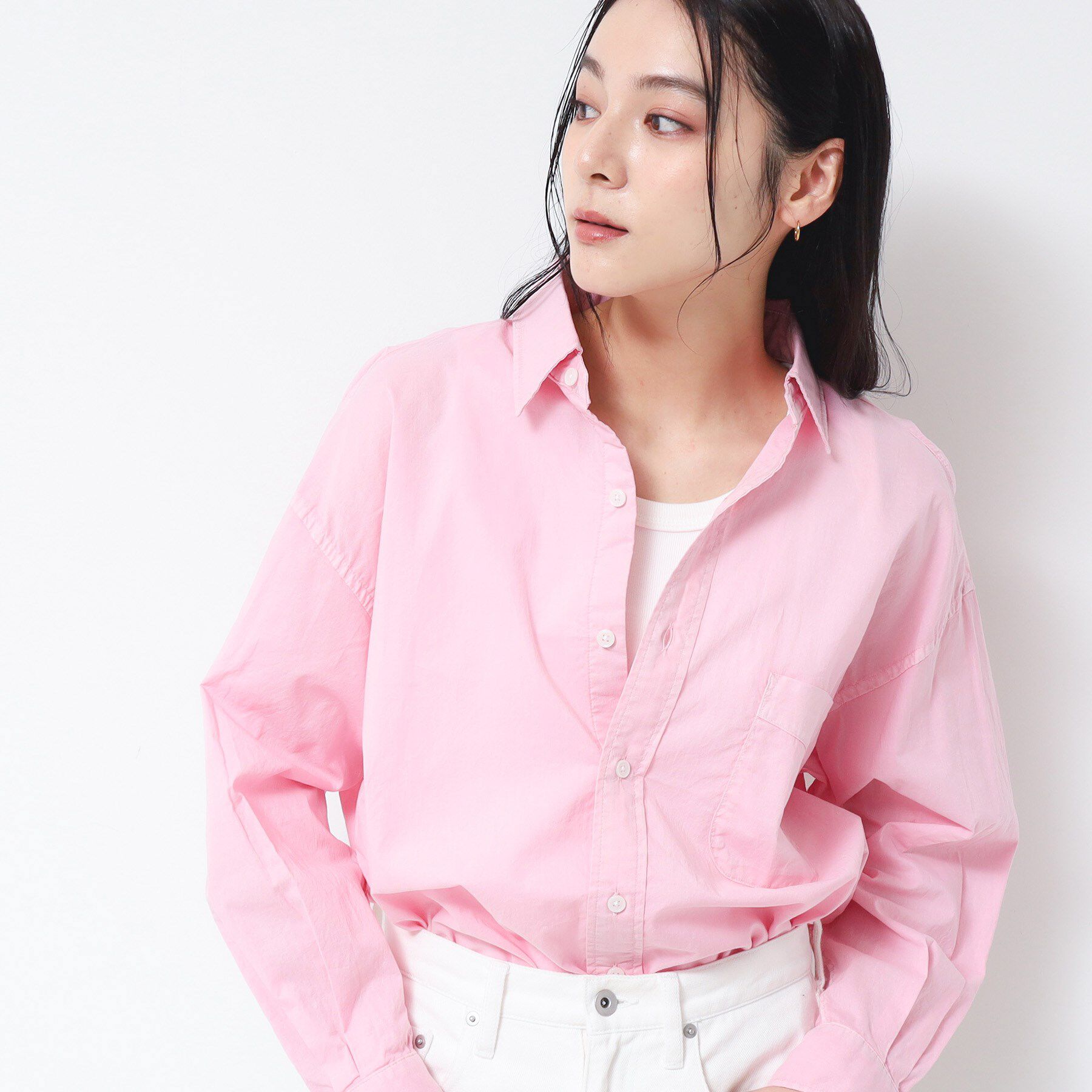 Dessin「【洗える】ピグメント染バックギャザーシャツ」|シャツ・ブラウス|