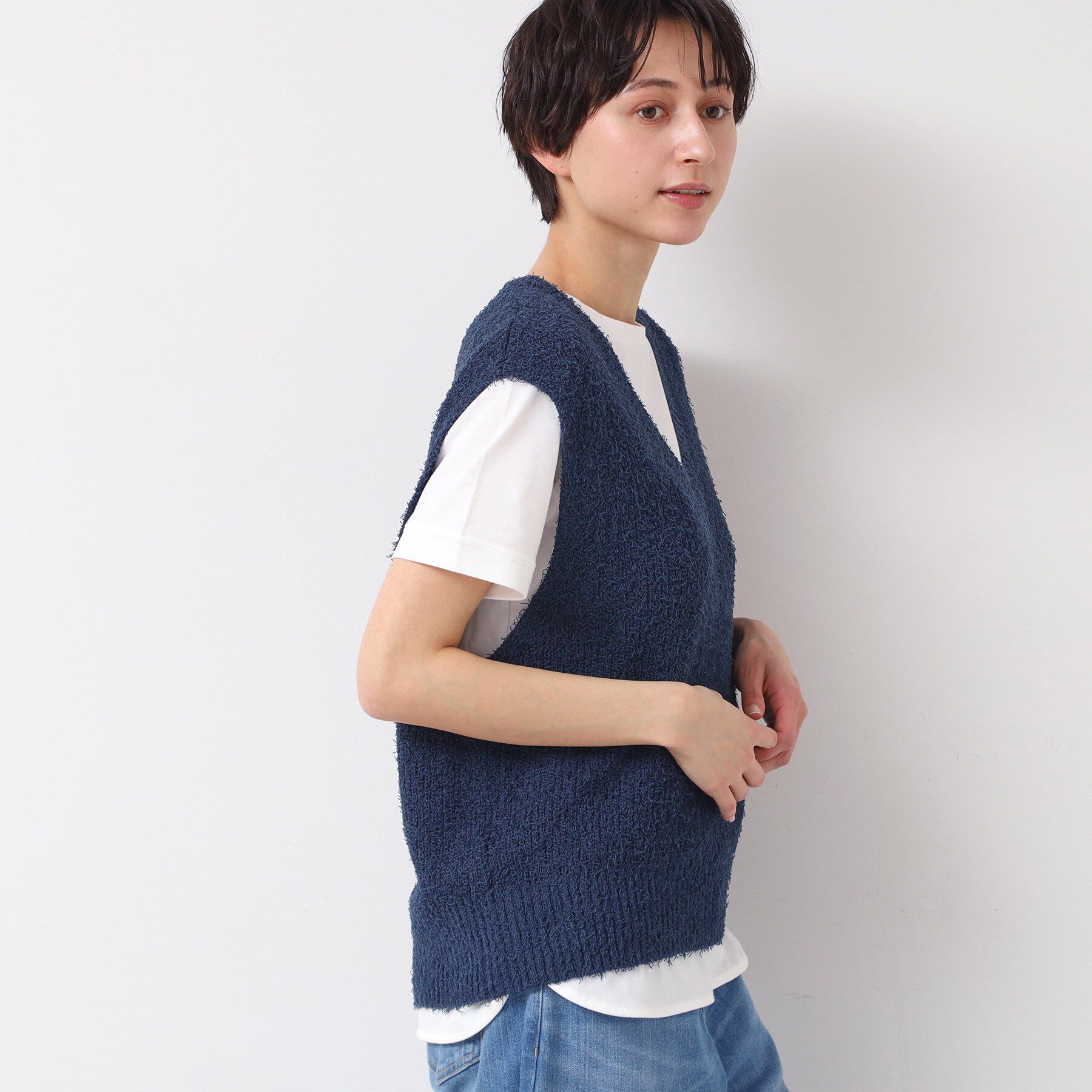 Dessin「【洗える】シャギーベスト」|ベスト・ジレ|