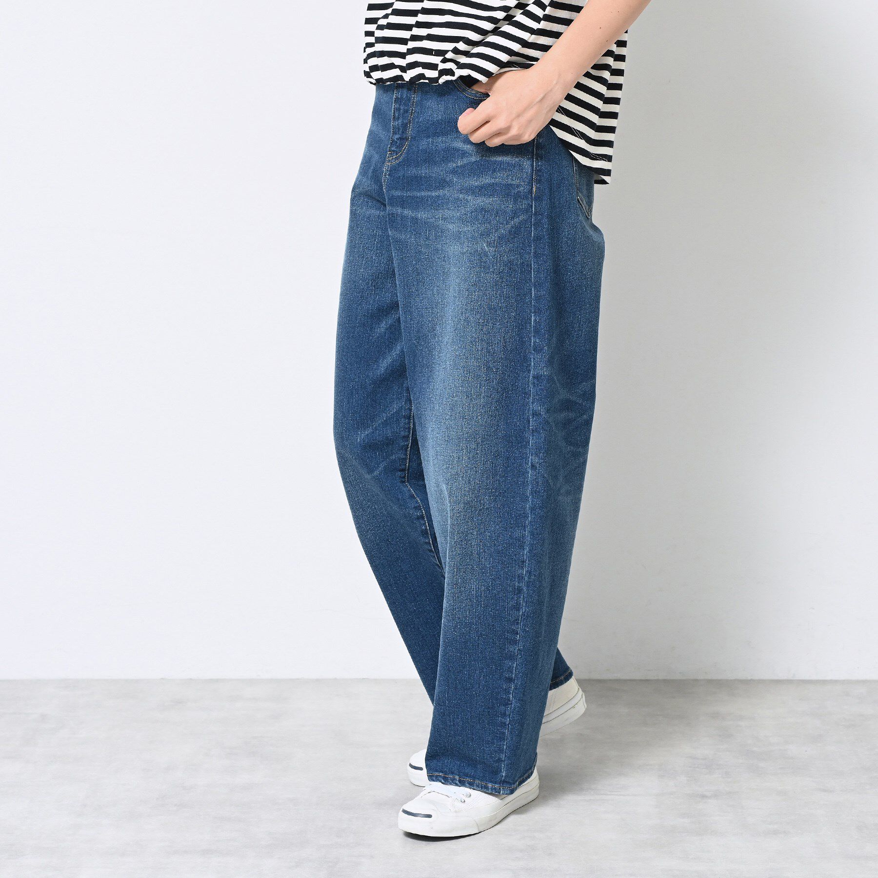 Dessin「【洗える】デニムカーブパンツ」|デニム|