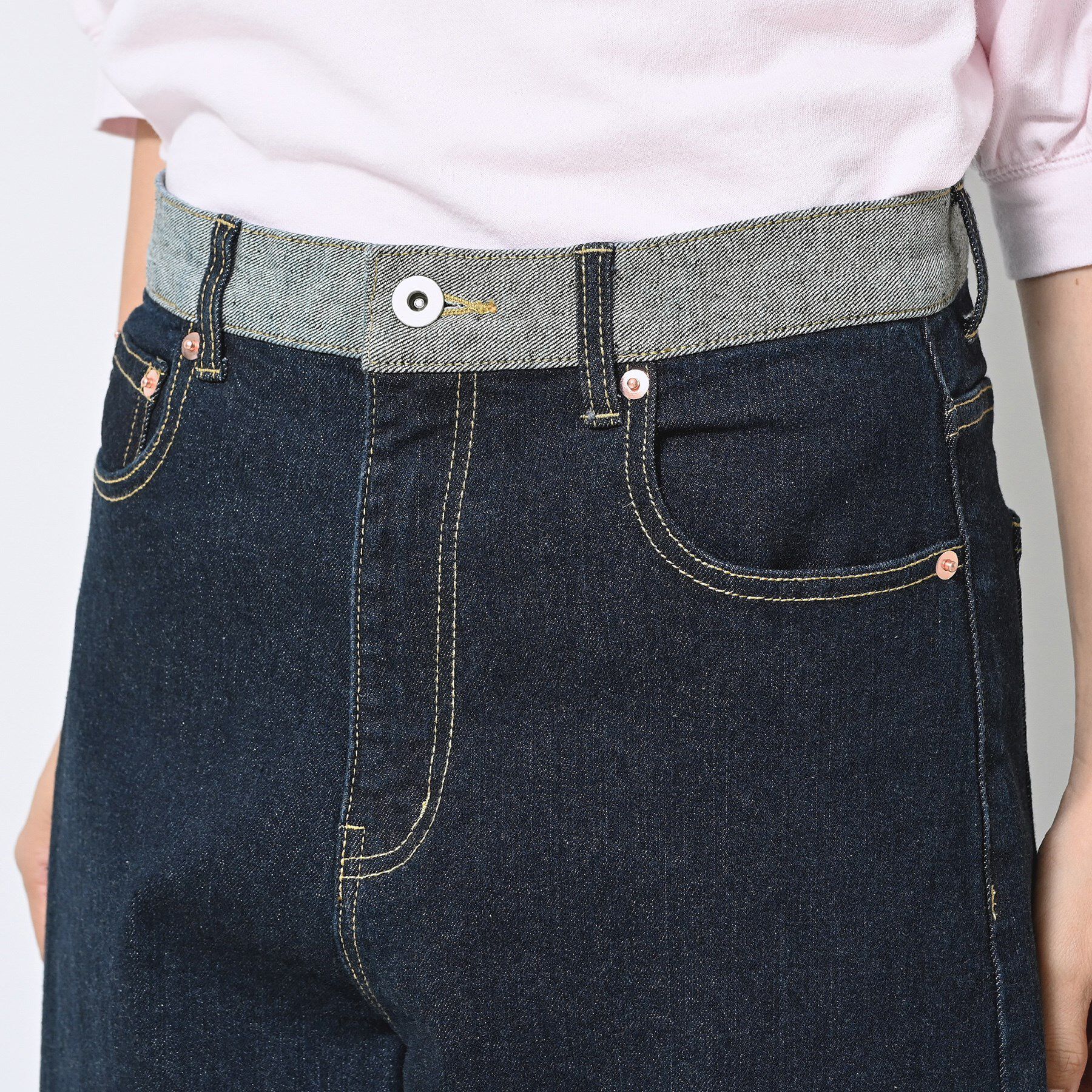 Dessin「【洗える】デニムカーブパンツ」|デニム|