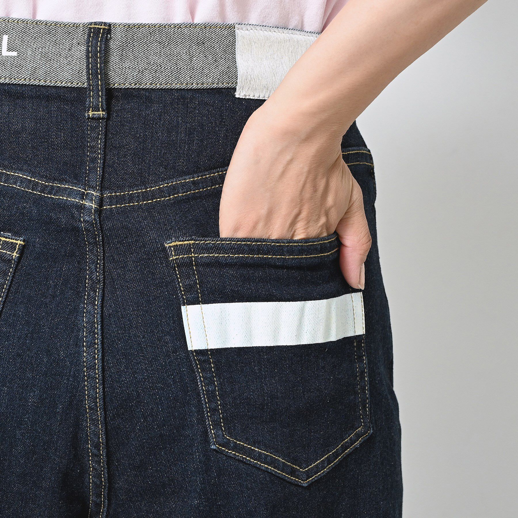 Dessin「【洗える】デニムカーブパンツ」|デニム|