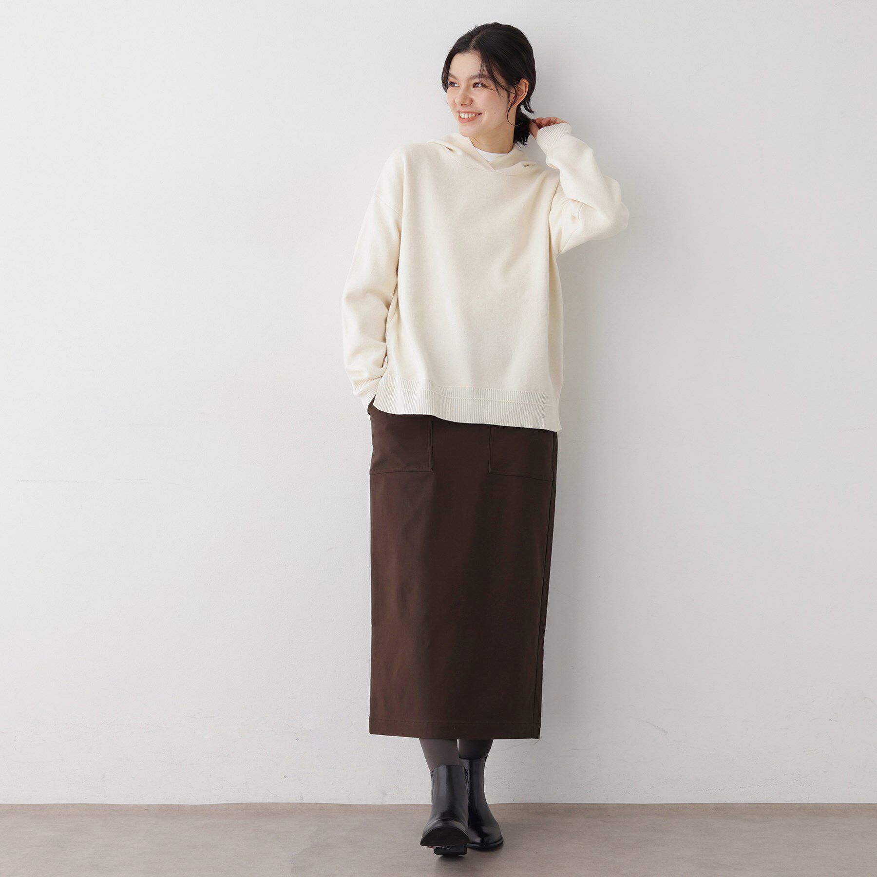Dessin「【洗える/ウエストゴム】Iラインイージースカート」|スカート|