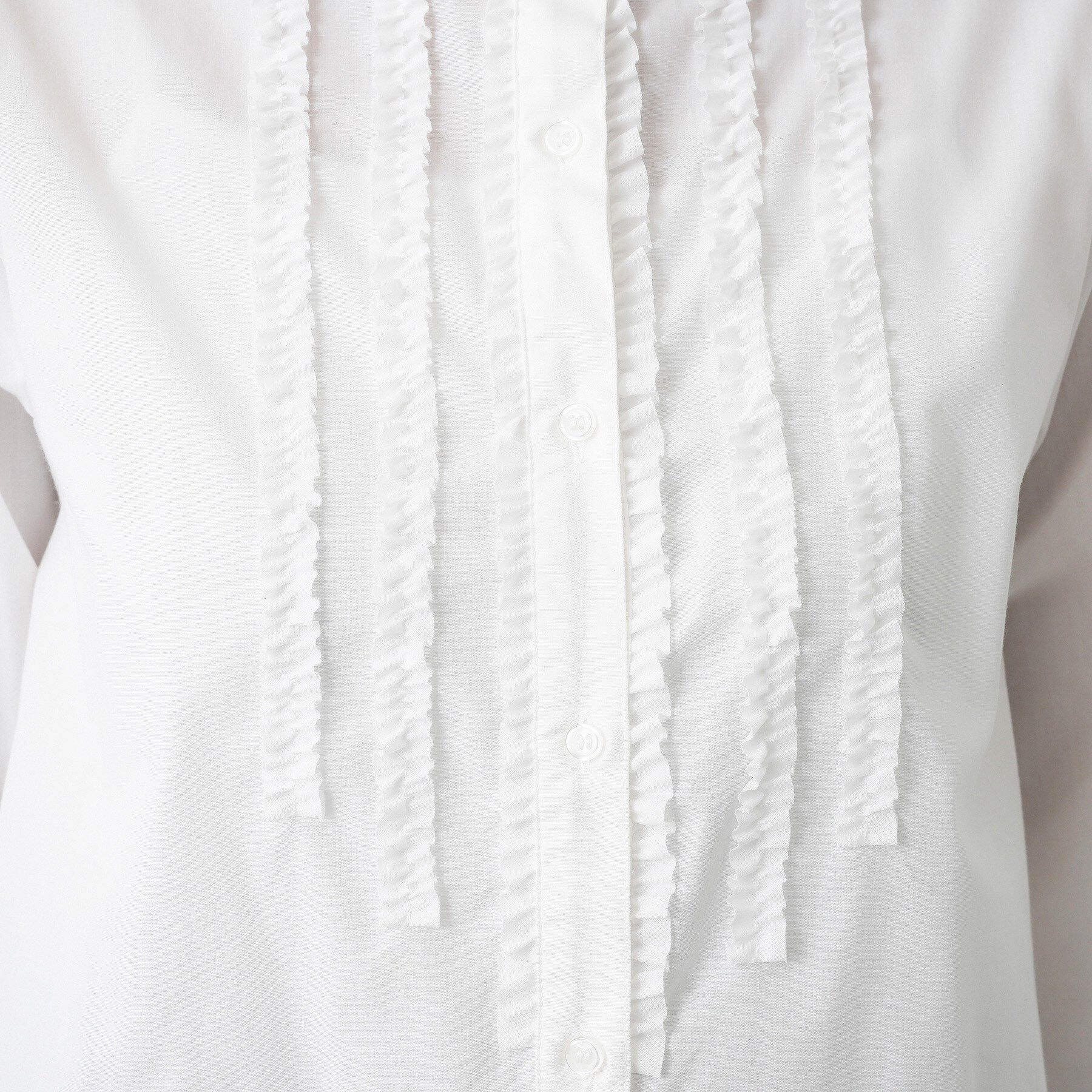 Dessin「【着映え/洗える】フロントフリルネックブラウス」|シャツ・ブラウス|