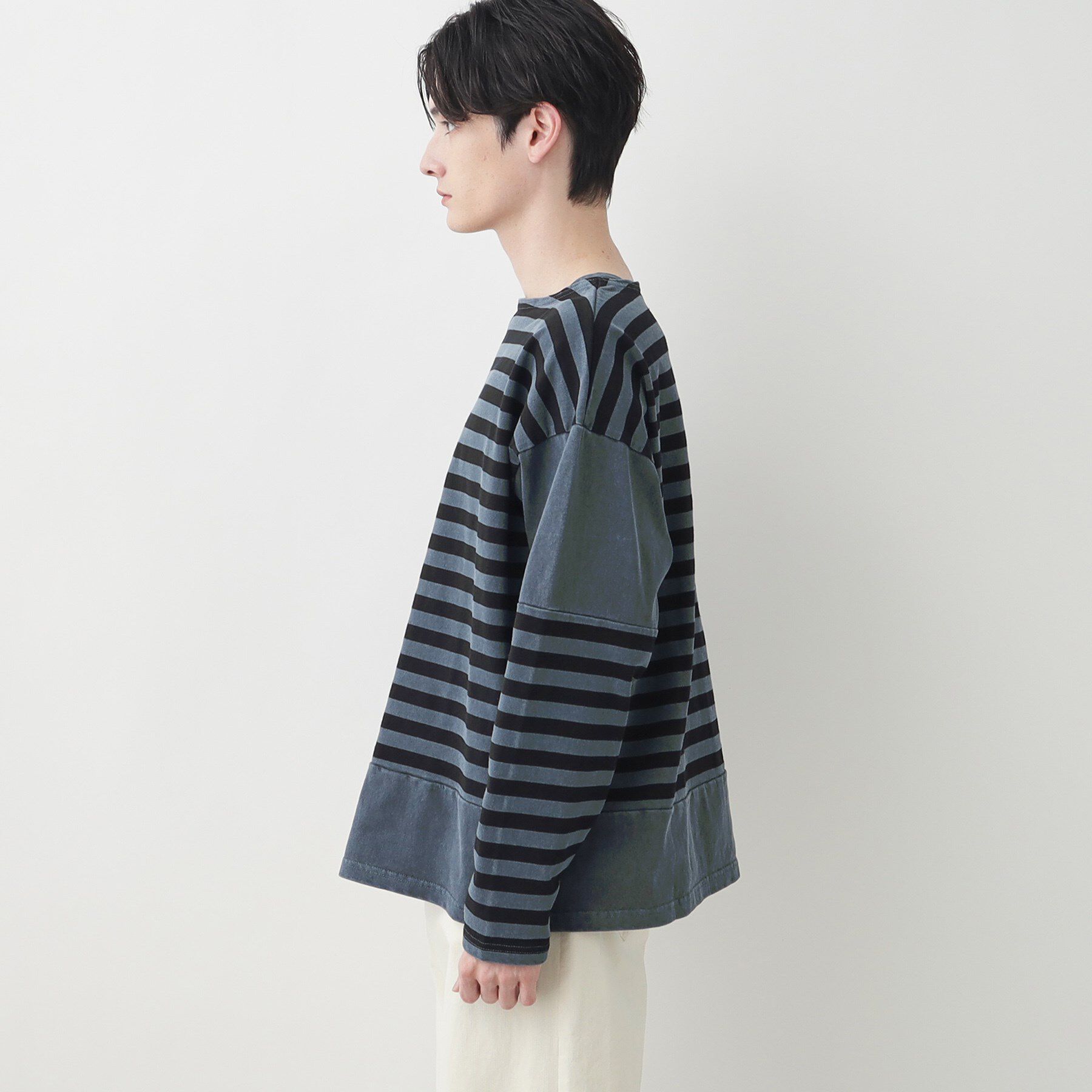 Dessin「【洗える】ピグメントボーダー天竺」|Tシャツ・カットソー|