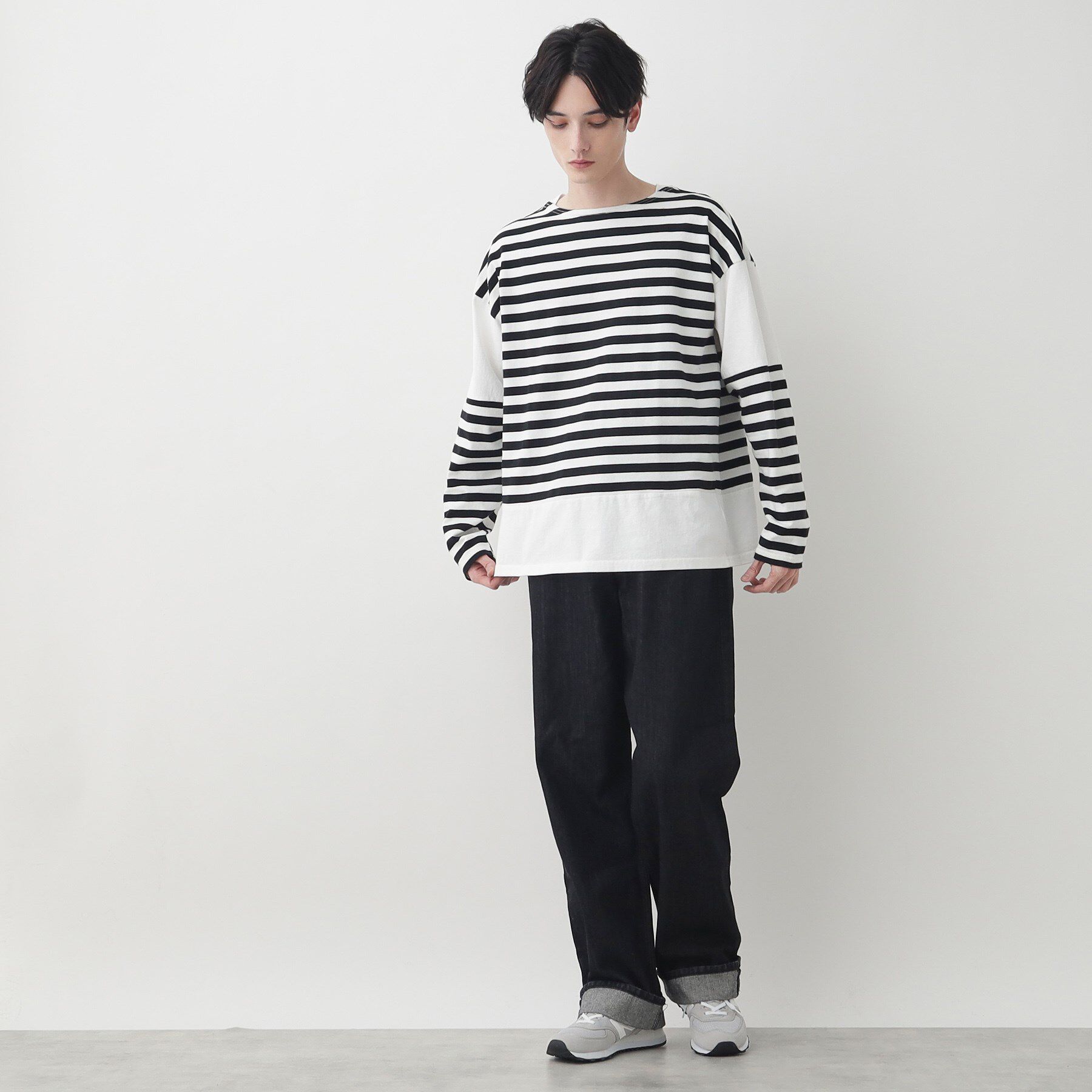 Dessin「【洗える】ピグメントボーダー天竺」|Tシャツ・カットソー|