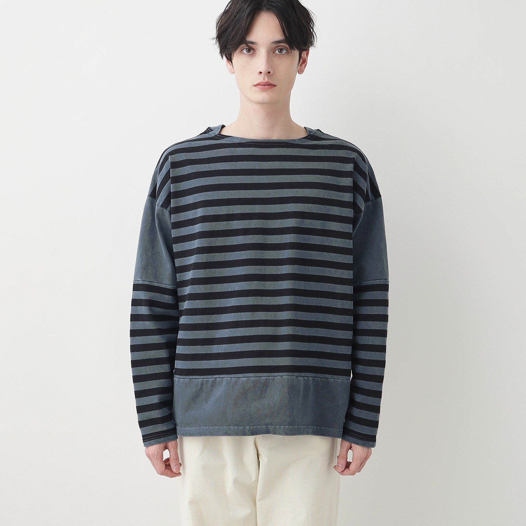 Dessin「【洗える】ピグメントボーダー天竺」|Tシャツ・カットソー|