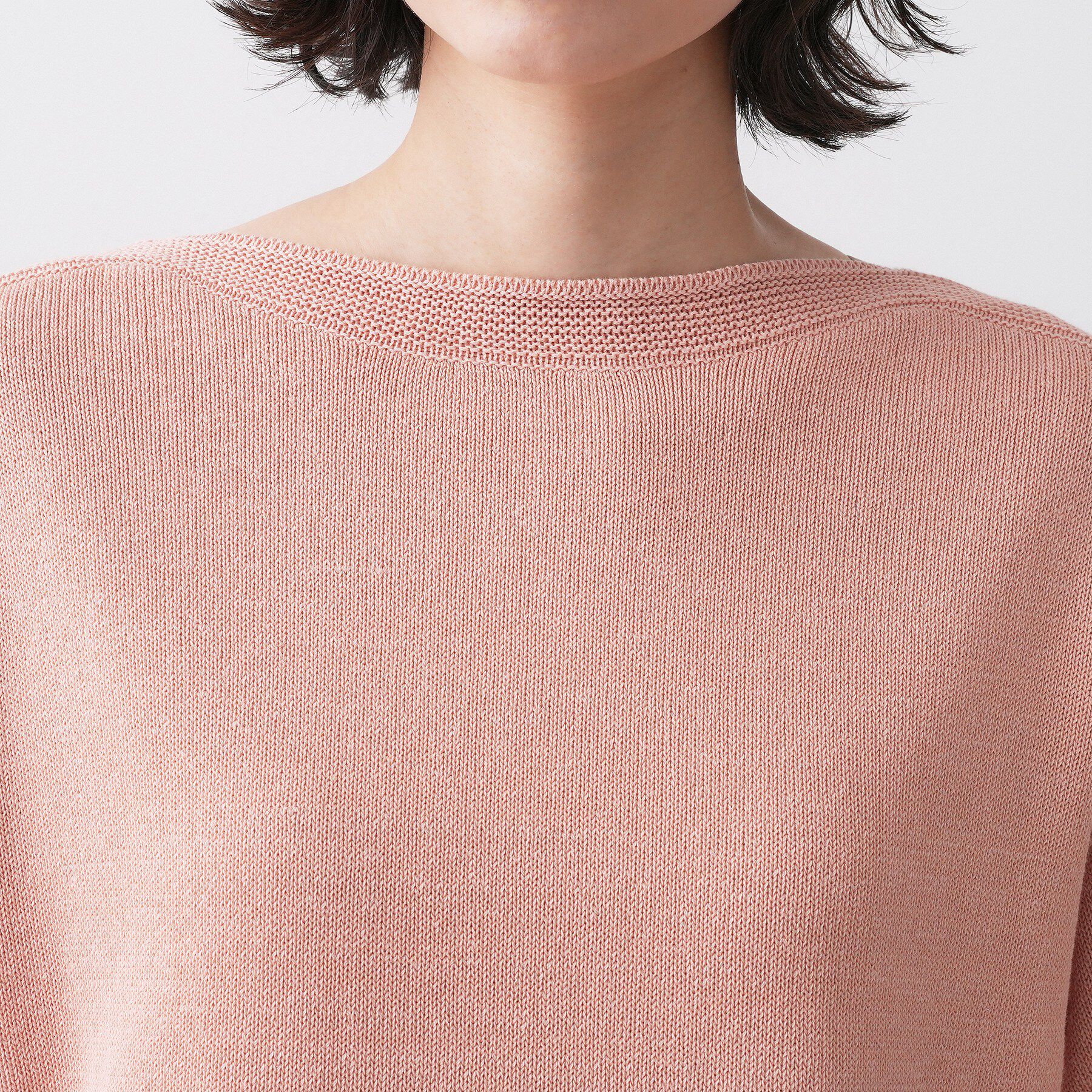 Dessin「【洗える】ミドルゲージボートネックカラーニット」|ニット・セーター|