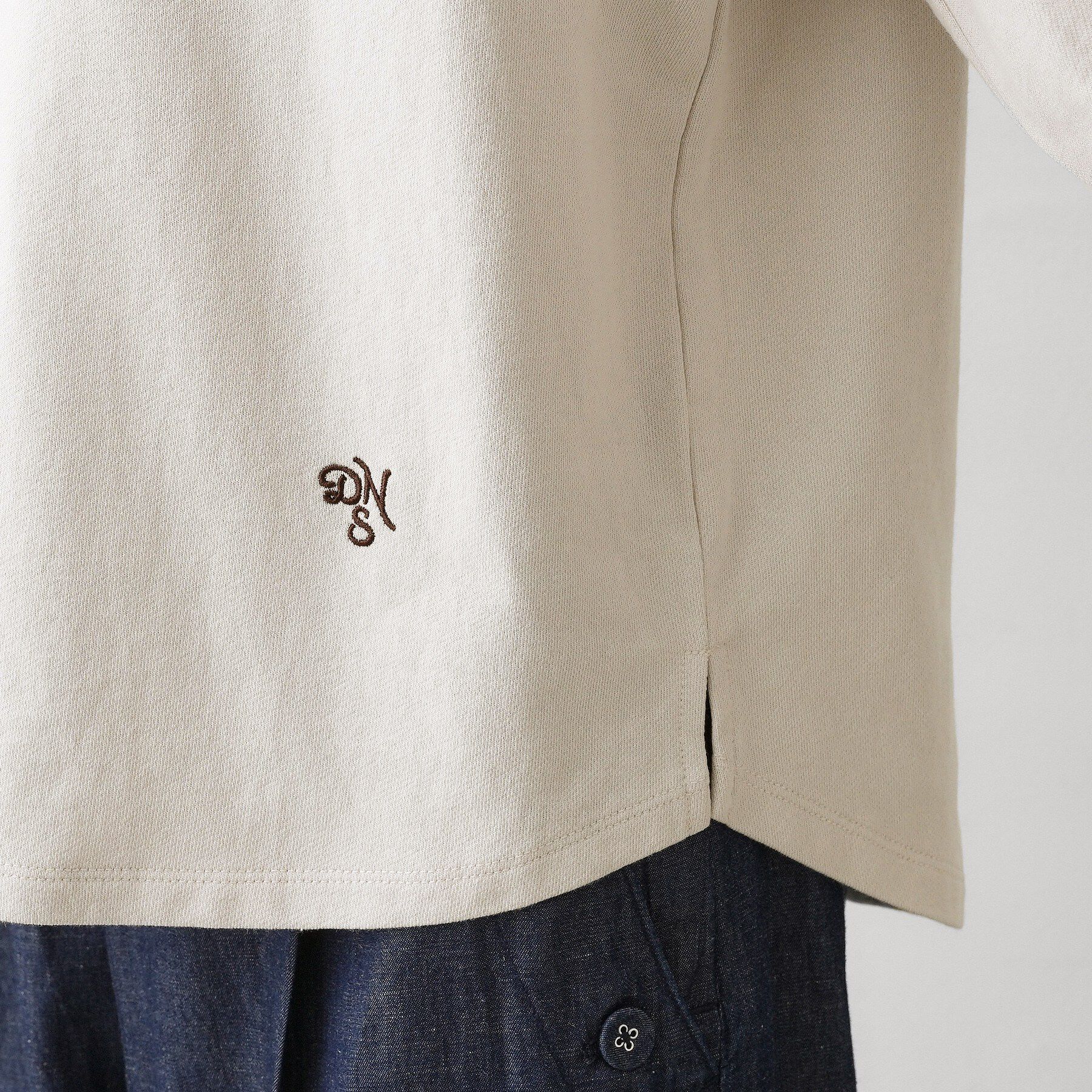 Dessin「【360度可愛い・洗える】バックヘンリーカットソー5分袖」|Tシャツ・カットソー|