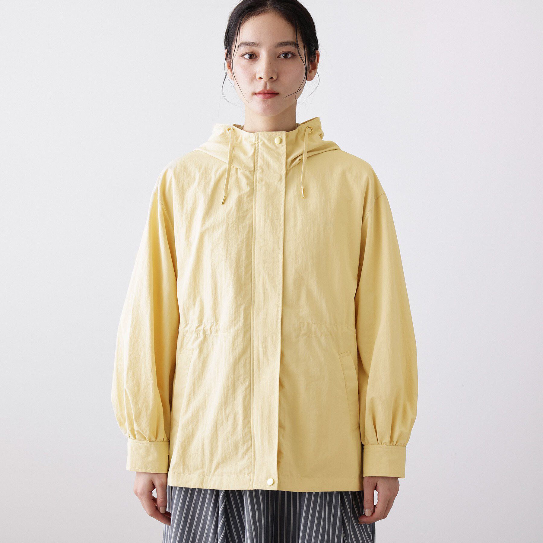 Dessin「【撥水・洗える】フーデッドライトブルゾン」|ブルゾン・スタジャン|