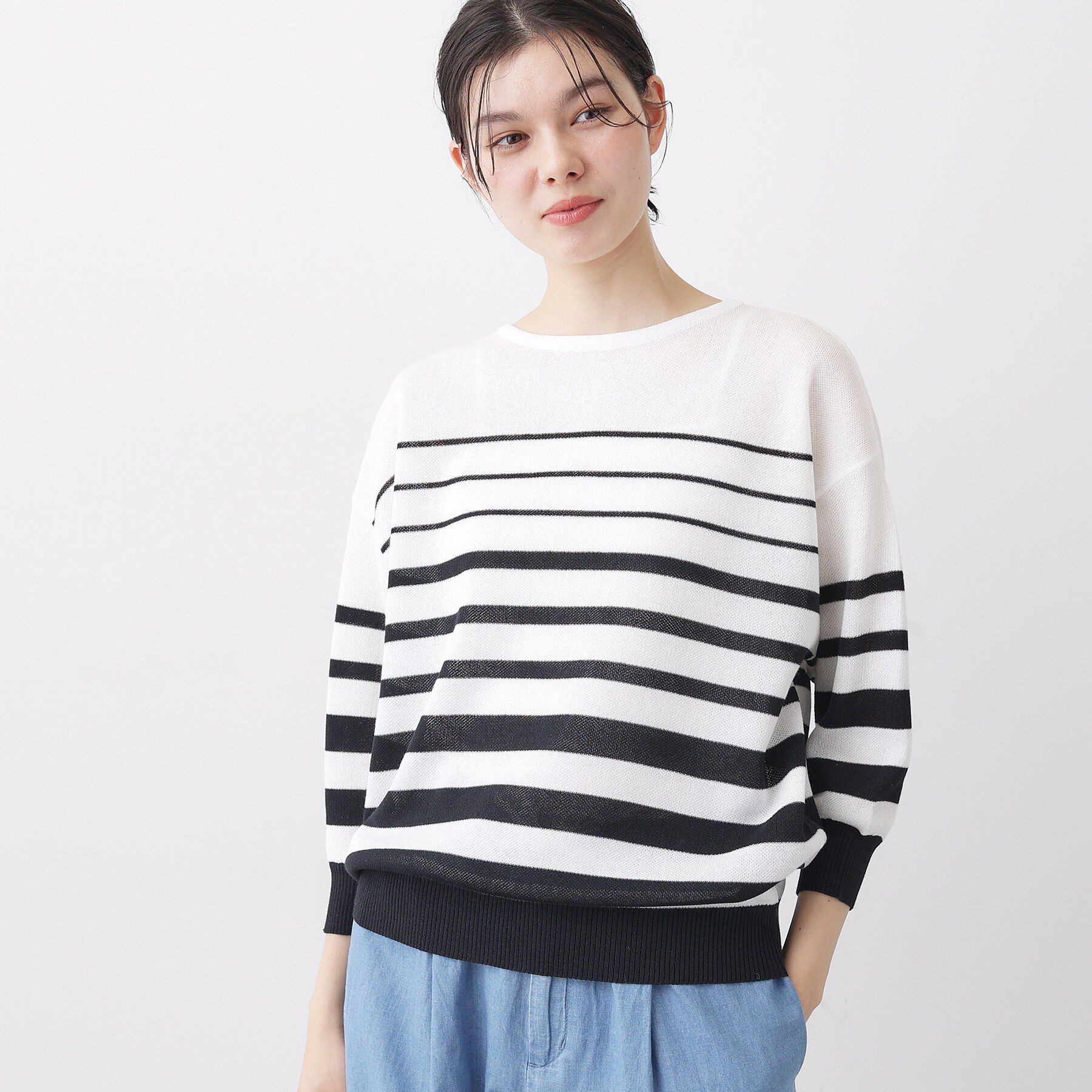 Dessin「【洗える】シアーリラックスニット」|ニット・セーター|