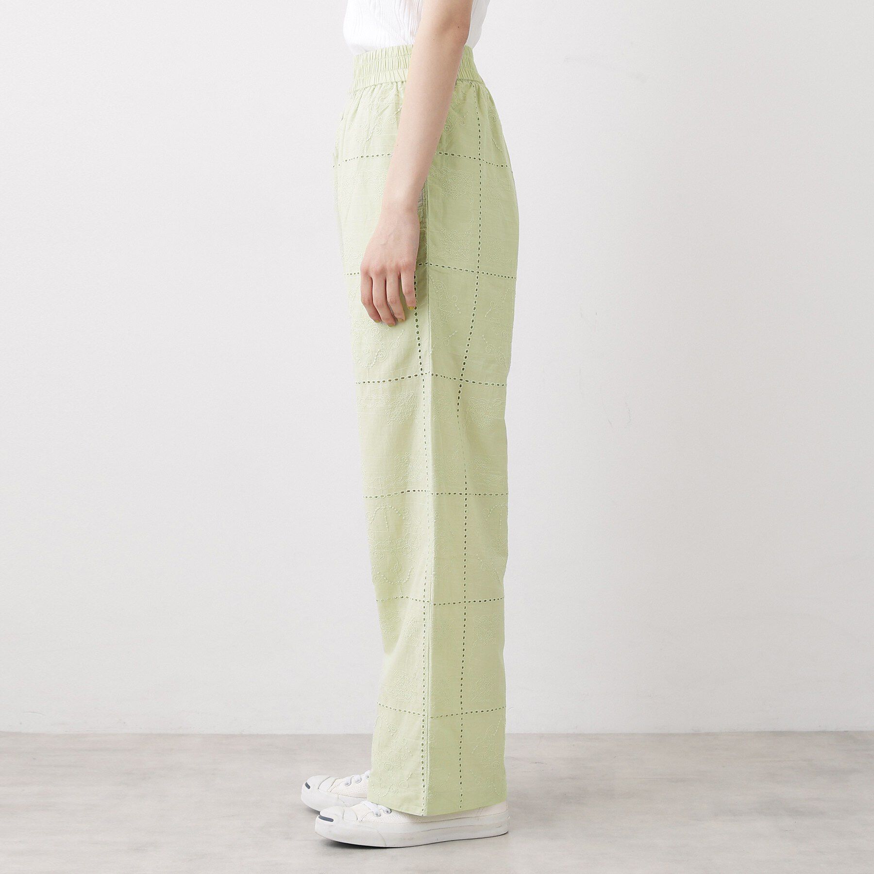 Dessin「【セットアップ可/ウエストゴム】刺繍スクエアレースワイドパンツ」|その他|